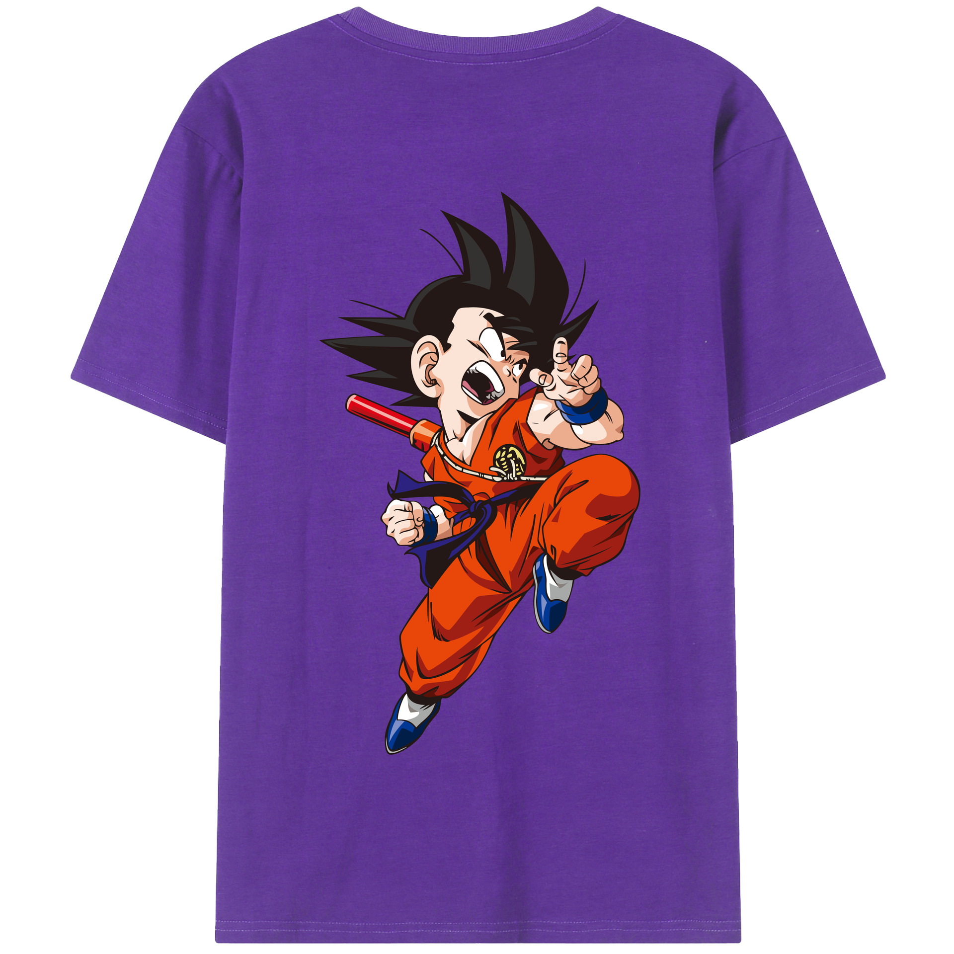 （画像用） ドラゴンボール 孫悟空（そん ごくう）Son Goku カカロット DRAGON BALL Kakarotto 綿100％半袖Tシャツ（背面プリント）