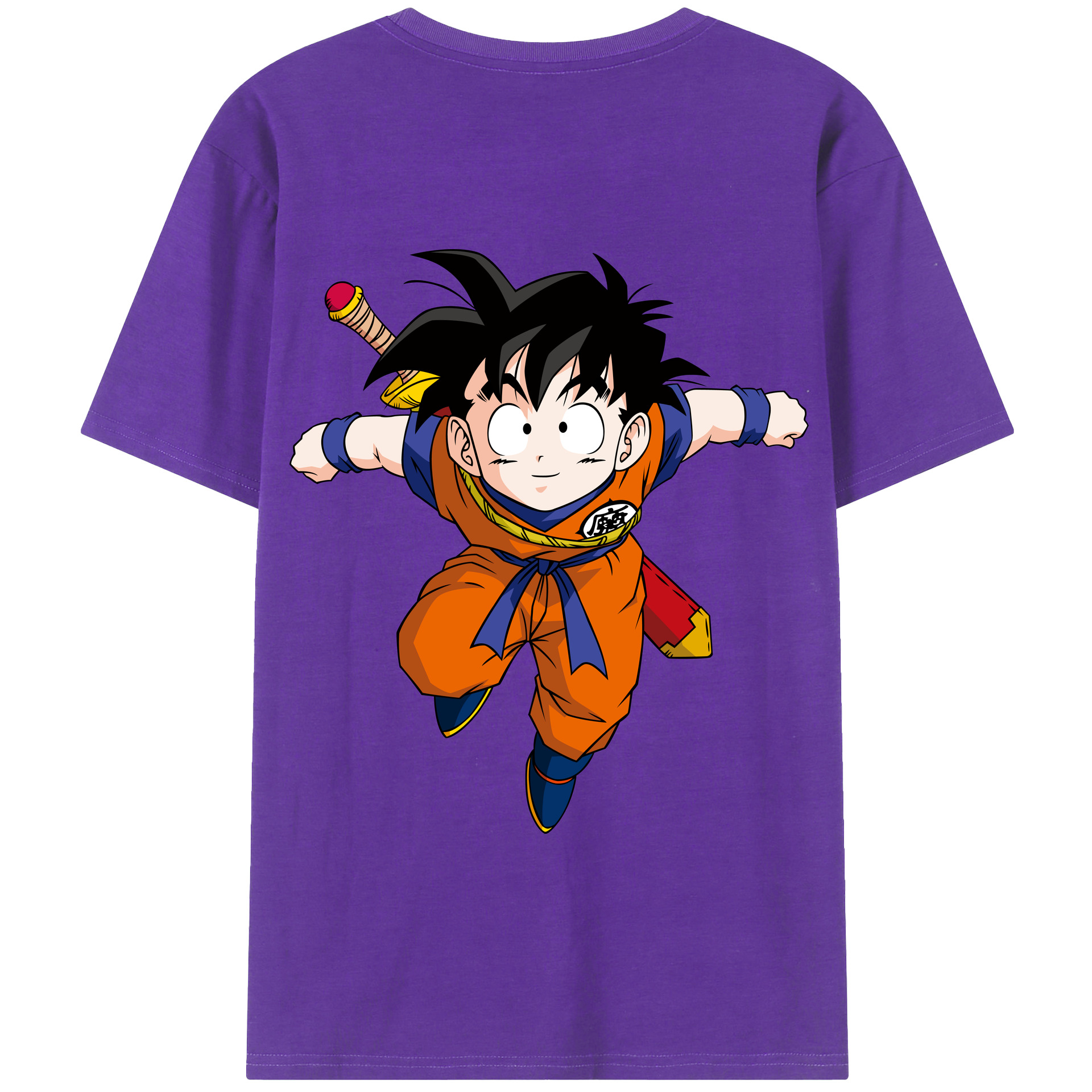 （画像用） ドラゴンボール 孫悟空（そん ごくう）Son Goku カカロット DRAGON BALL Kakarotto 綿100％半袖Tシャツ（背面プリント）