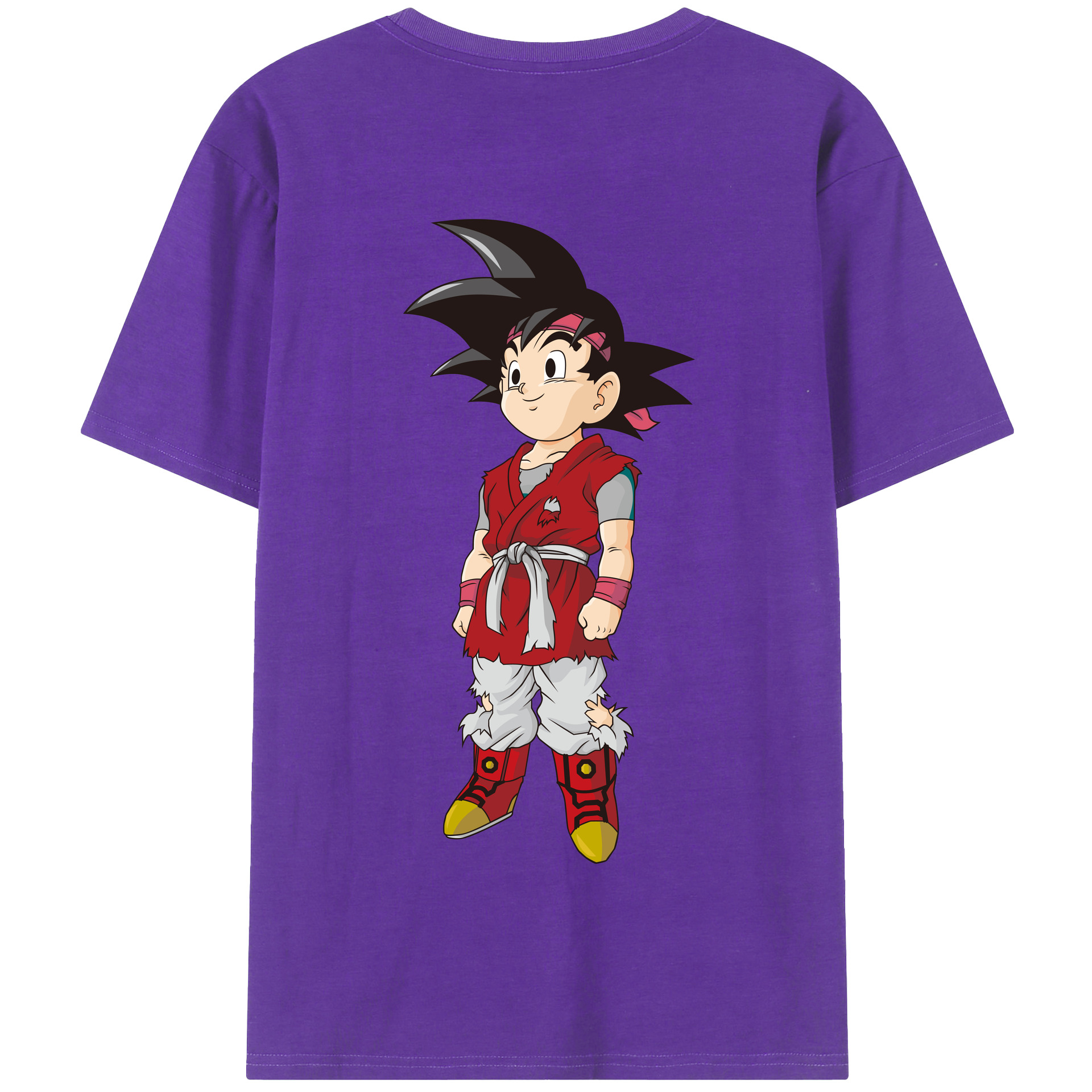（画像用） ドラゴンボール 孫悟空（そん ごくう）Son Goku カカロット DRAGON BALL Kakarotto 綿100％半袖Tシャツ（背面プリント）