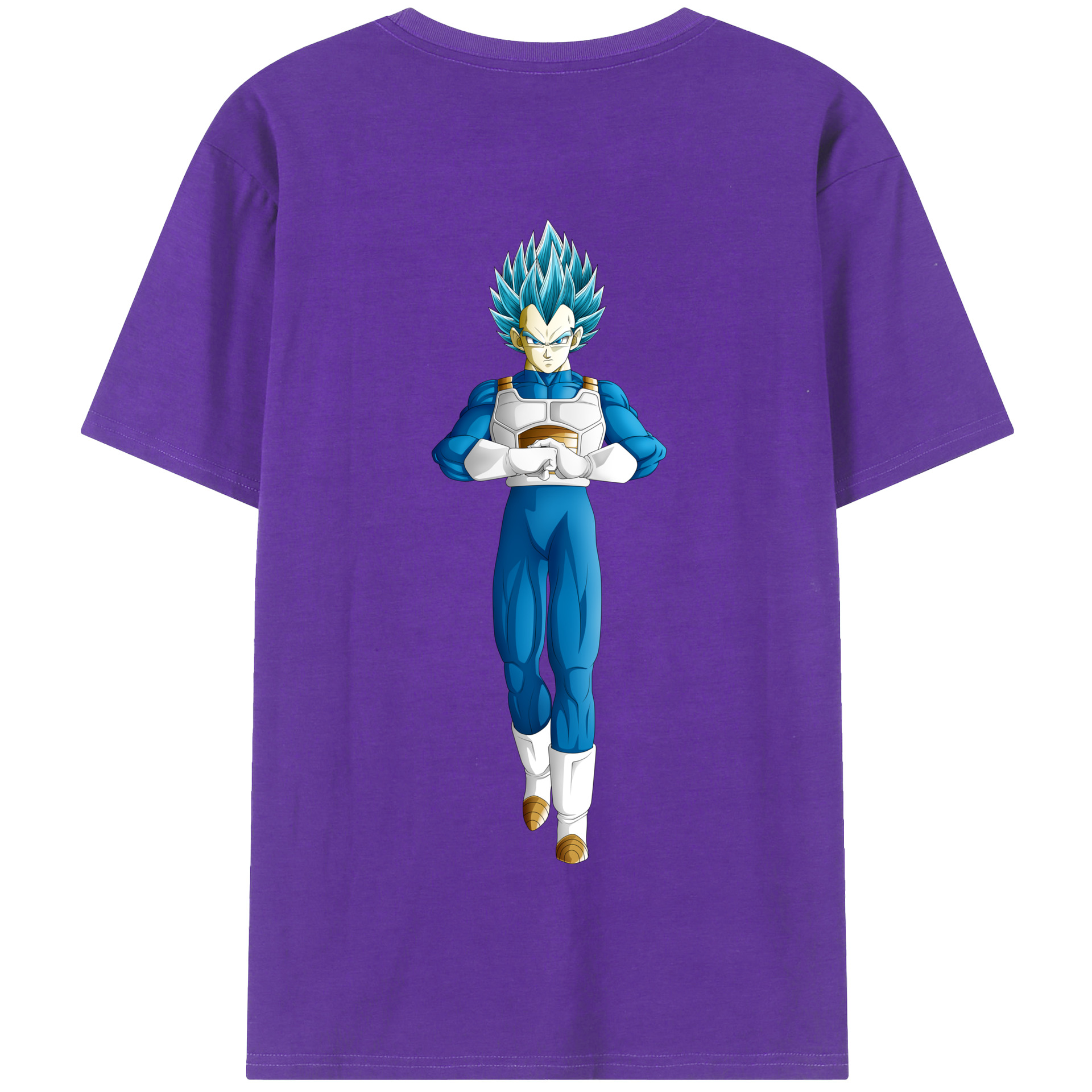 （画像用） ドラゴンボール ベジータ四世（Bejīta Yonsei）DRAGON BALL Vegeta IV 綿100％半袖Tシャツ（背面プリント）
