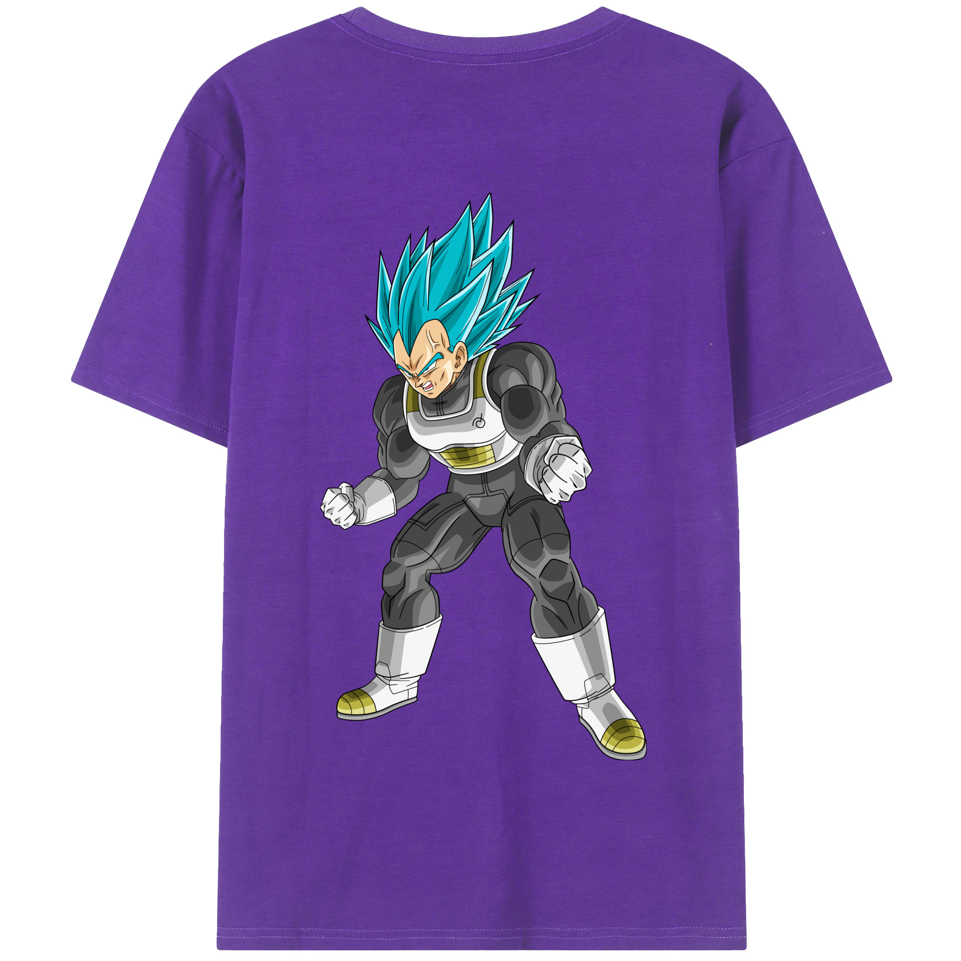 （画像用） ドラゴンボール ベジータ四世（Bejīta Yonsei）DRAGON BALL Vegeta IV 綿100％半袖Tシャツ（背面プリント）