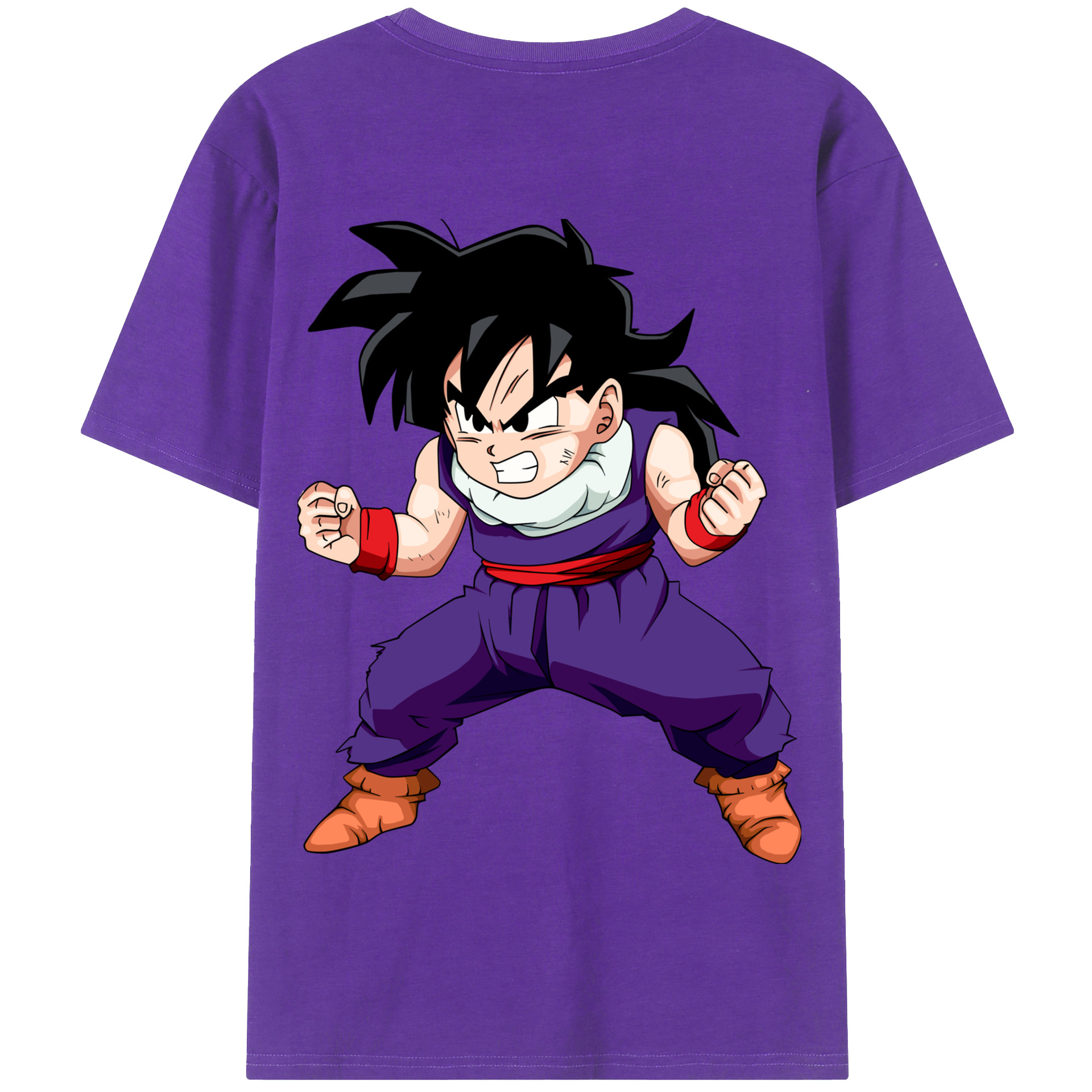（画像用） ドラゴンボール 孫 悟飯（そんごはん）DRAGON BALL Son Gohan 綿100％半袖Tシャツ（背面プリント）