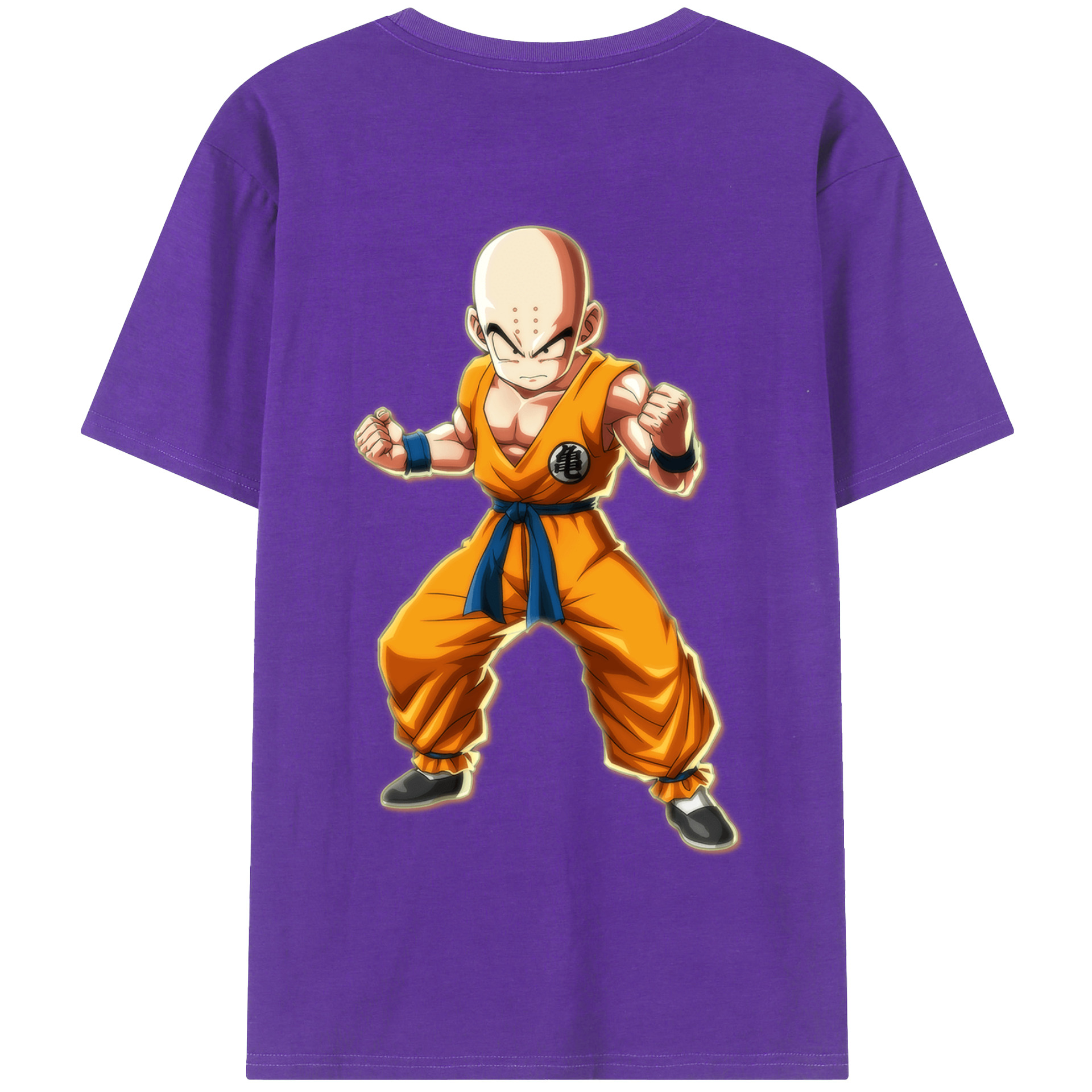 （画像用） ドラゴンボール クリリン DRAGON BALL krillin 綿100％半袖Tシャツ（背面プリント）