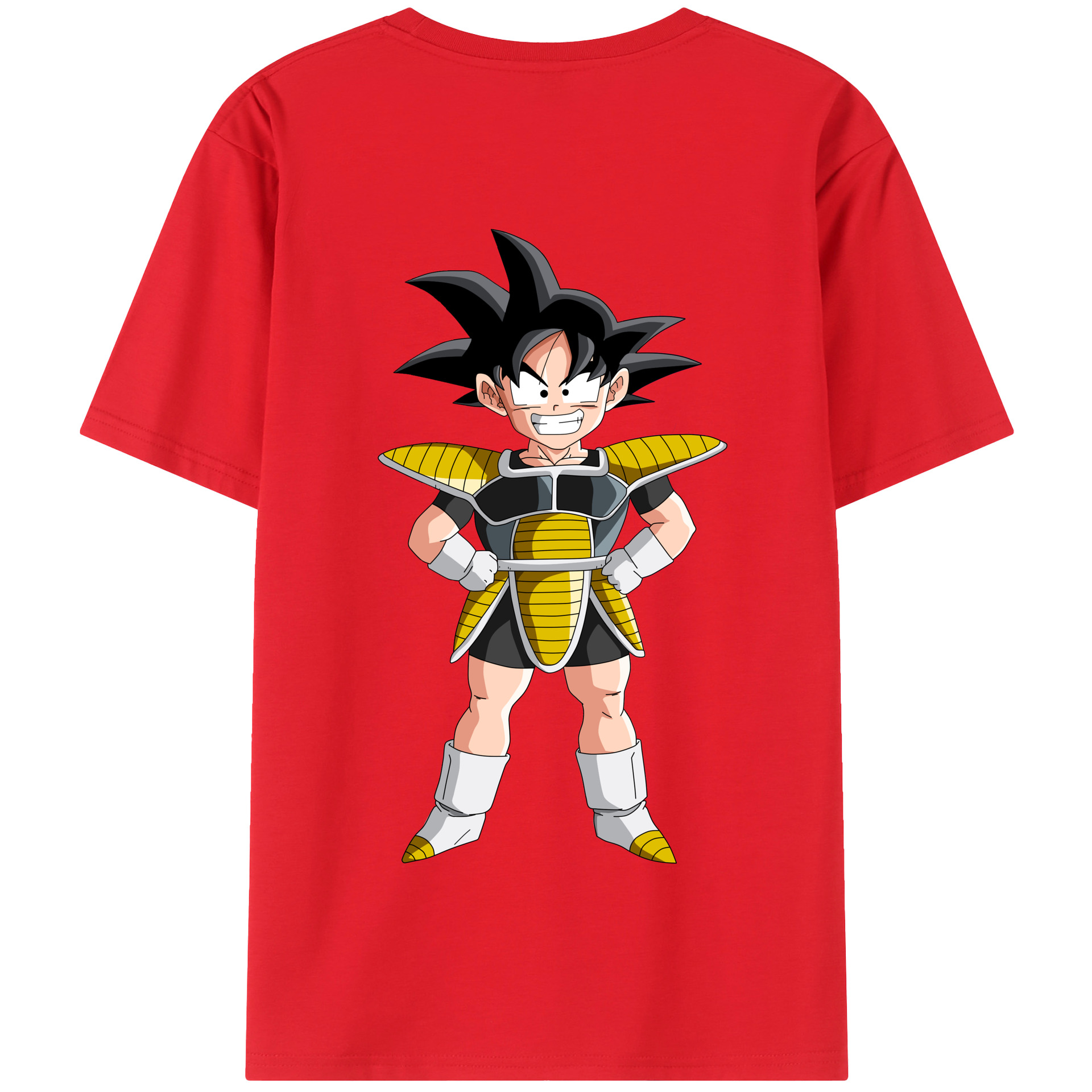 （画像用） ドラゴンボール 孫悟空（そん ごくう）Son Goku カカロット DRAGON BALL Kakarotto 綿100％半袖Tシャツ（背面プリント）