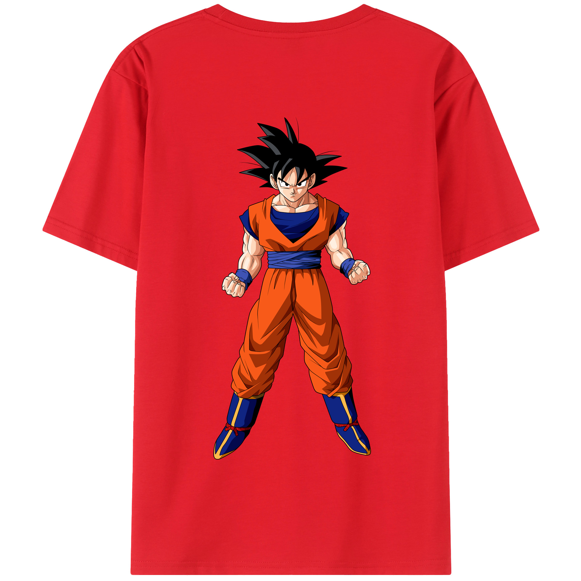 （画像用） ドラゴンボール 孫悟空（そん ごくう）Son Goku カカロット DRAGON BALL Kakarotto 綿100％半袖Tシャツ（背面プリント）
