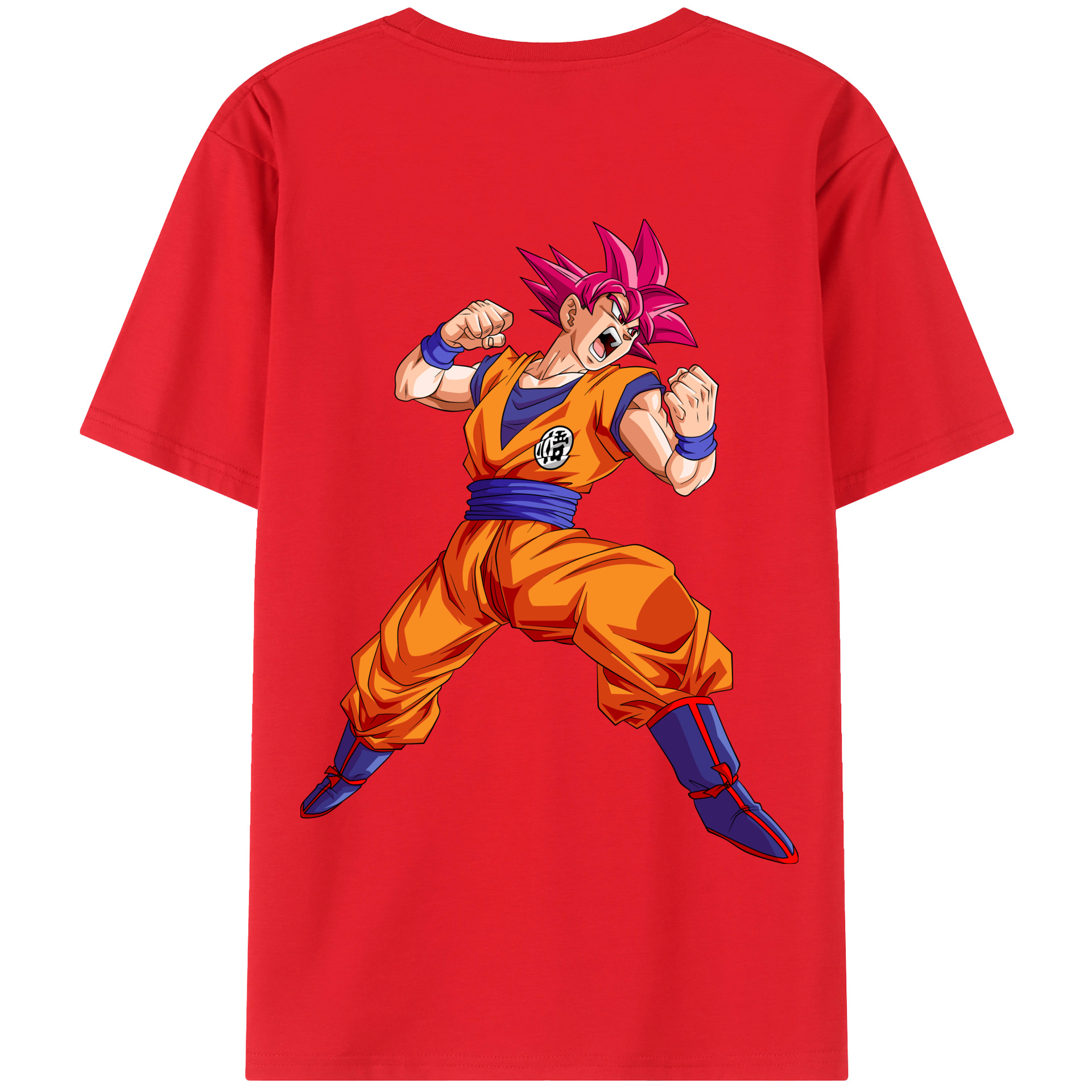 （画像用） ドラゴンボール 孫悟空（そん ごくう）Son Goku カカロット DRAGON BALL Kakarotto 綿100％半袖Tシャツ（背面プリント）