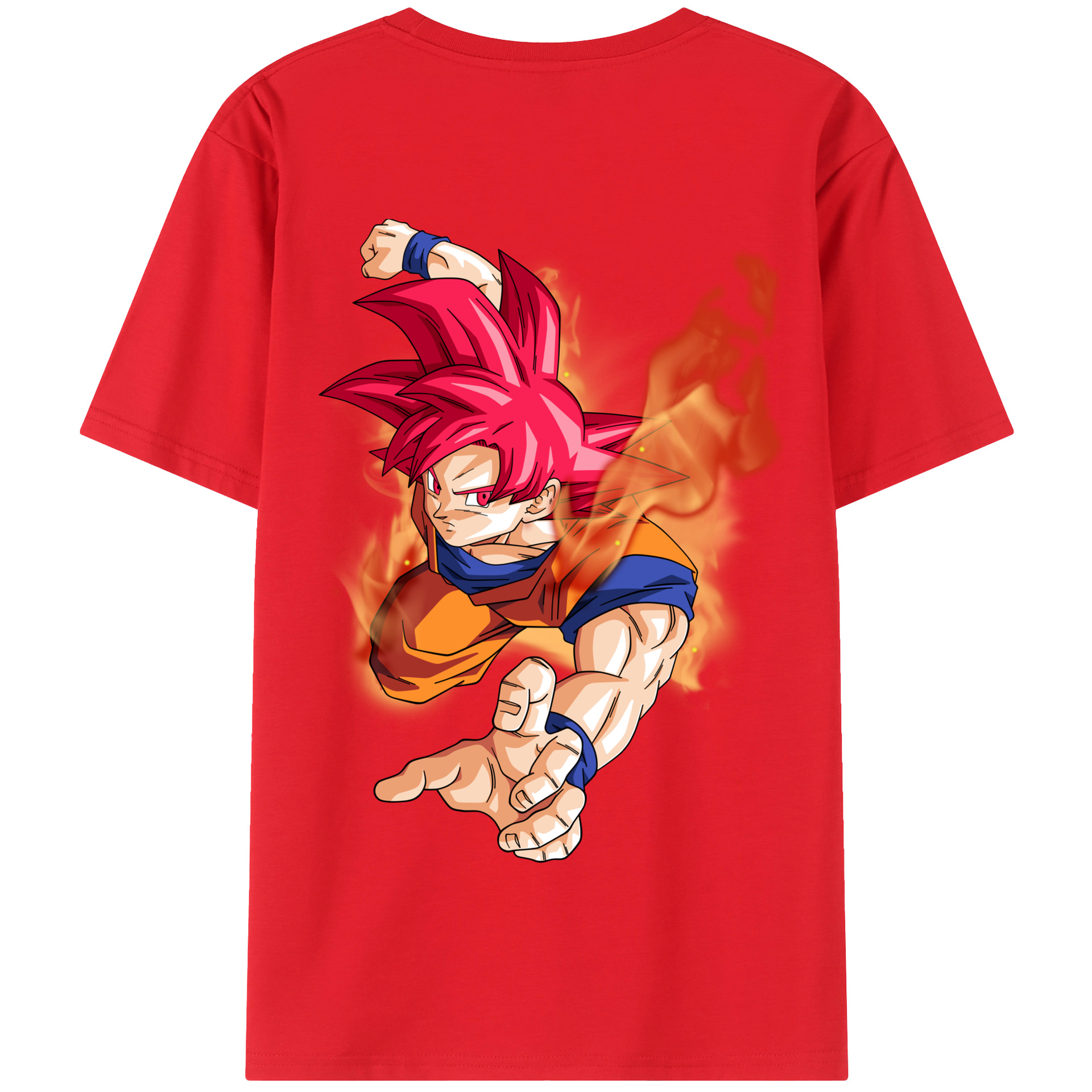（画像用） ドラゴンボール 孫悟空（そん ごくう）Son Goku カカロット DRAGON BALL Kakarotto 綿100％半袖Tシャツ（背面プリント）