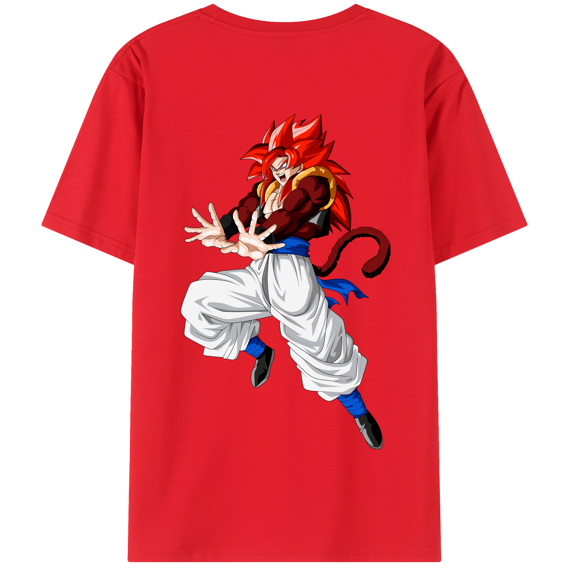 （画像用） ドラゴンボール 孫悟空（そん ごくう）Son Goku カカロット DRAGON BALL Kakarotto 綿100％半袖Tシャツ（背面プリント）