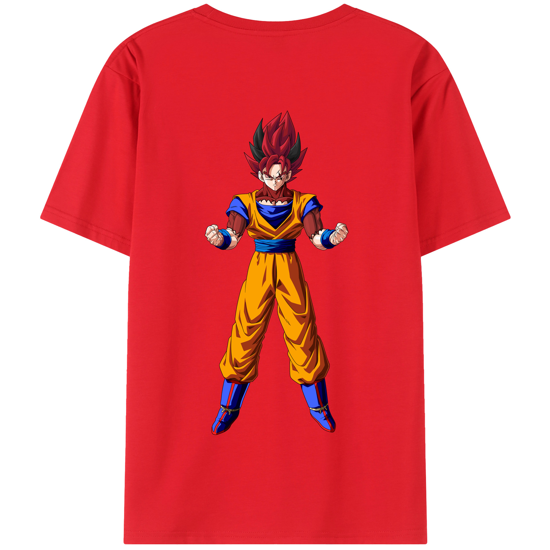 （画像用） ドラゴンボール 孫悟空（そん ごくう）Son Goku カカロット DRAGON BALL Kakarotto 綿100％半袖Tシャツ（背面プリント）