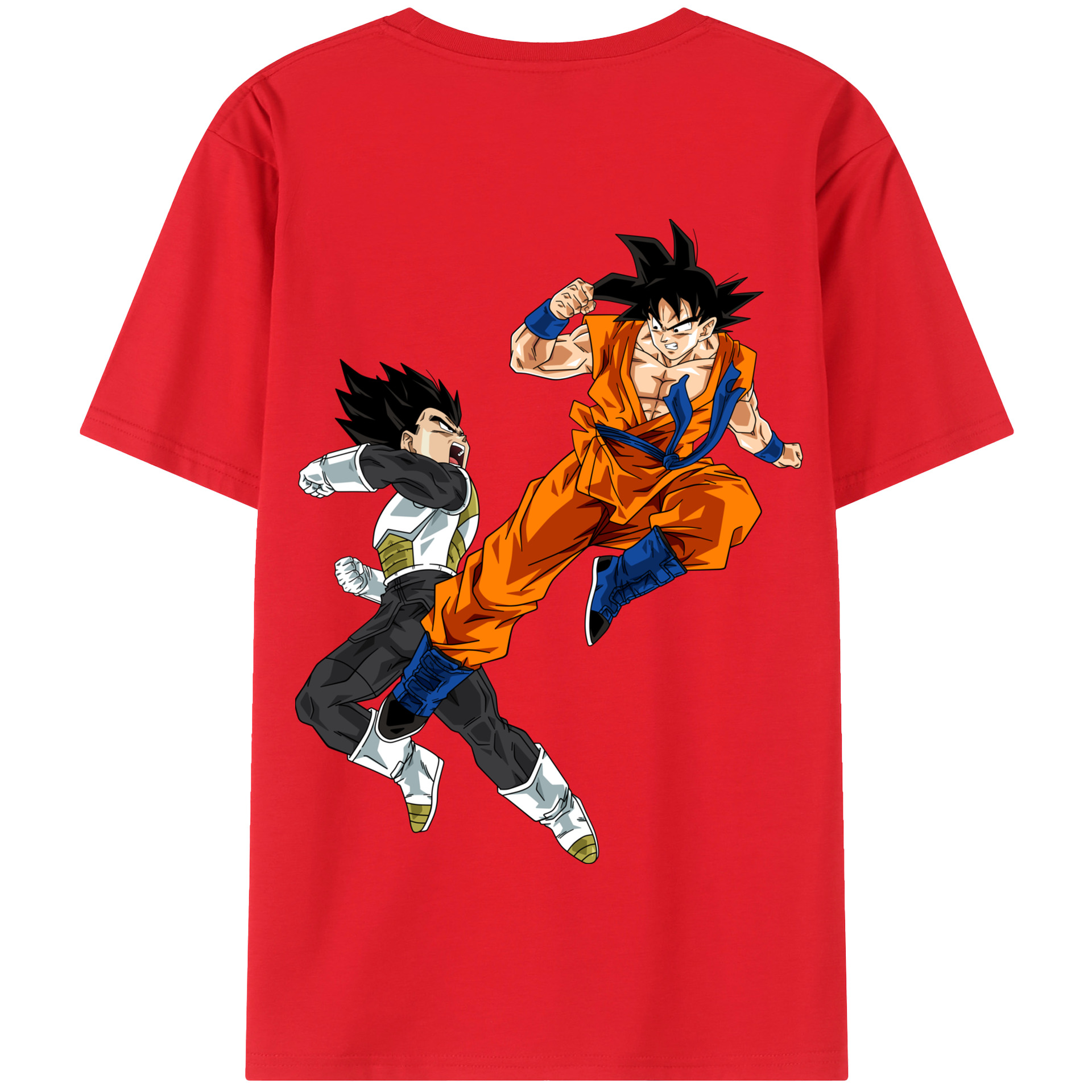 （画像用） ドラゴンボール 孫悟空（そん ごくう）Son Goku カカロット DRAGON BALL Kakarotto 綿100％半袖Tシャツ（背面プリント）