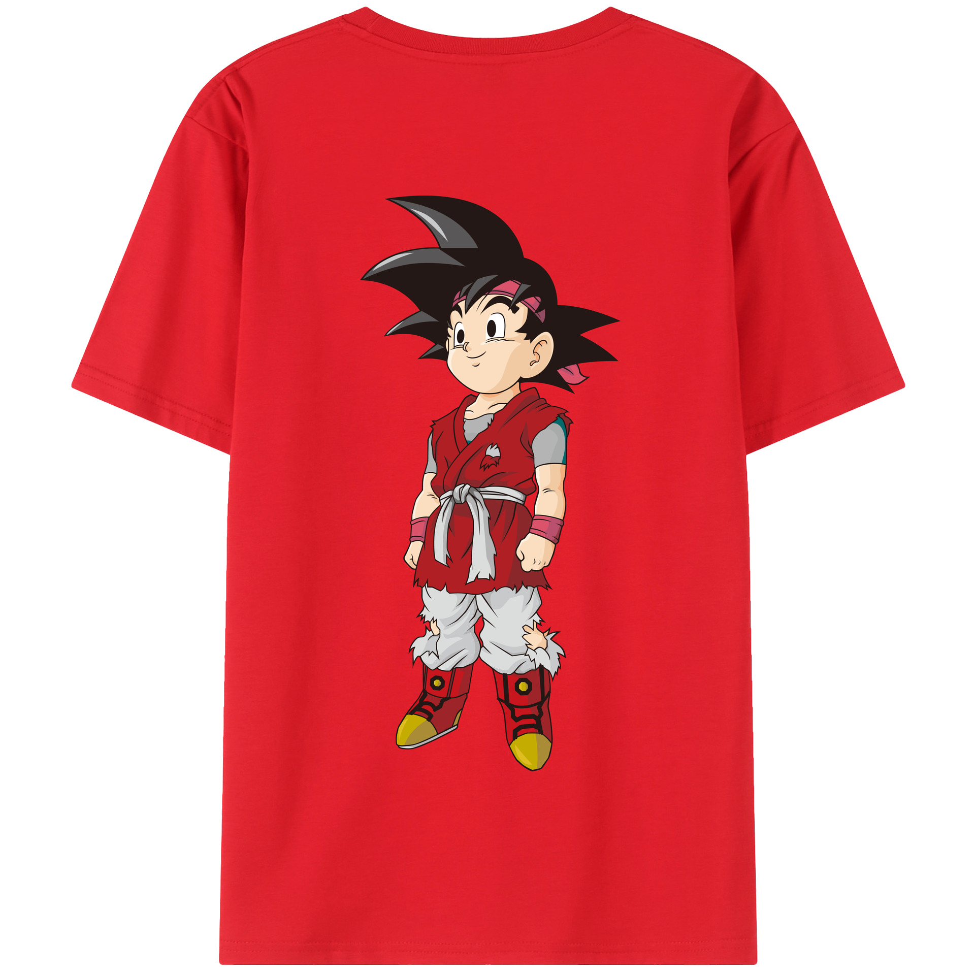 （画像用） ドラゴンボール 孫悟空（そん ごくう）Son Goku カカロット DRAGON BALL Kakarotto 綿100％半袖Tシャツ（背面プリント）