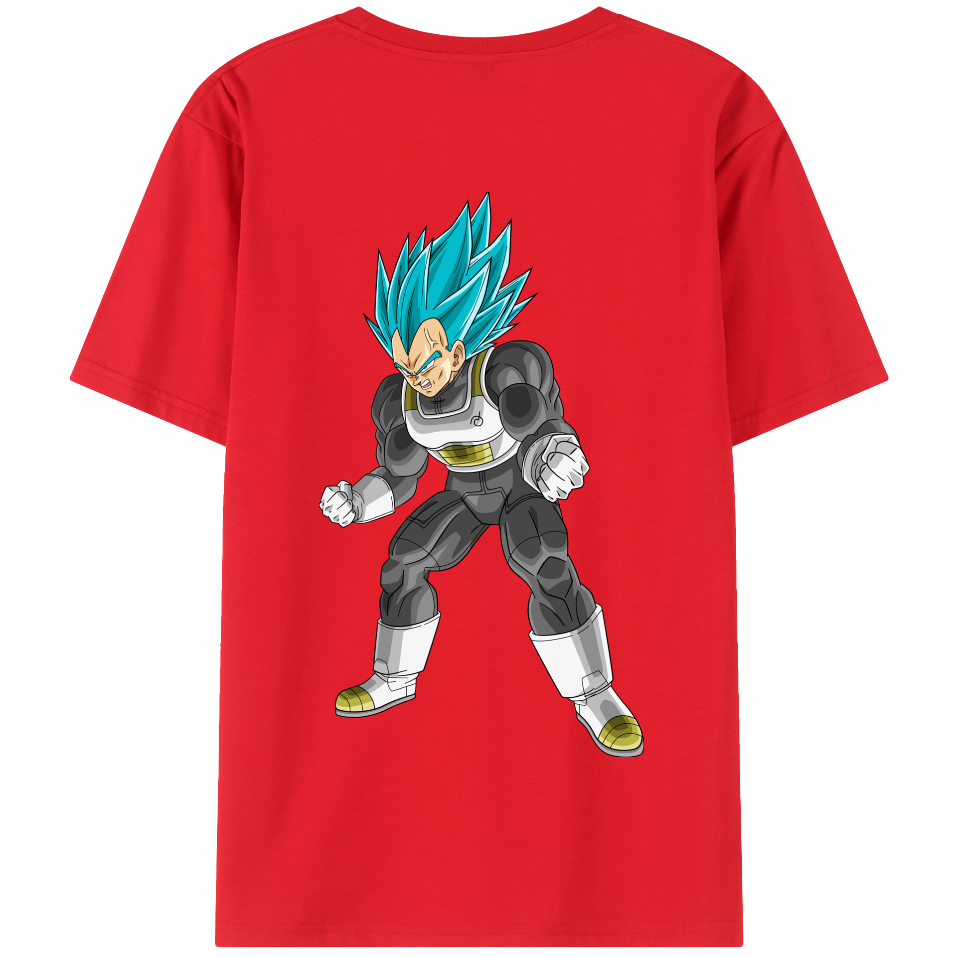 （画像用） ドラゴンボール ベジータ四世（Bejīta Yonsei）DRAGON BALL Vegeta IV 綿100％半袖Tシャツ（背面プリント）