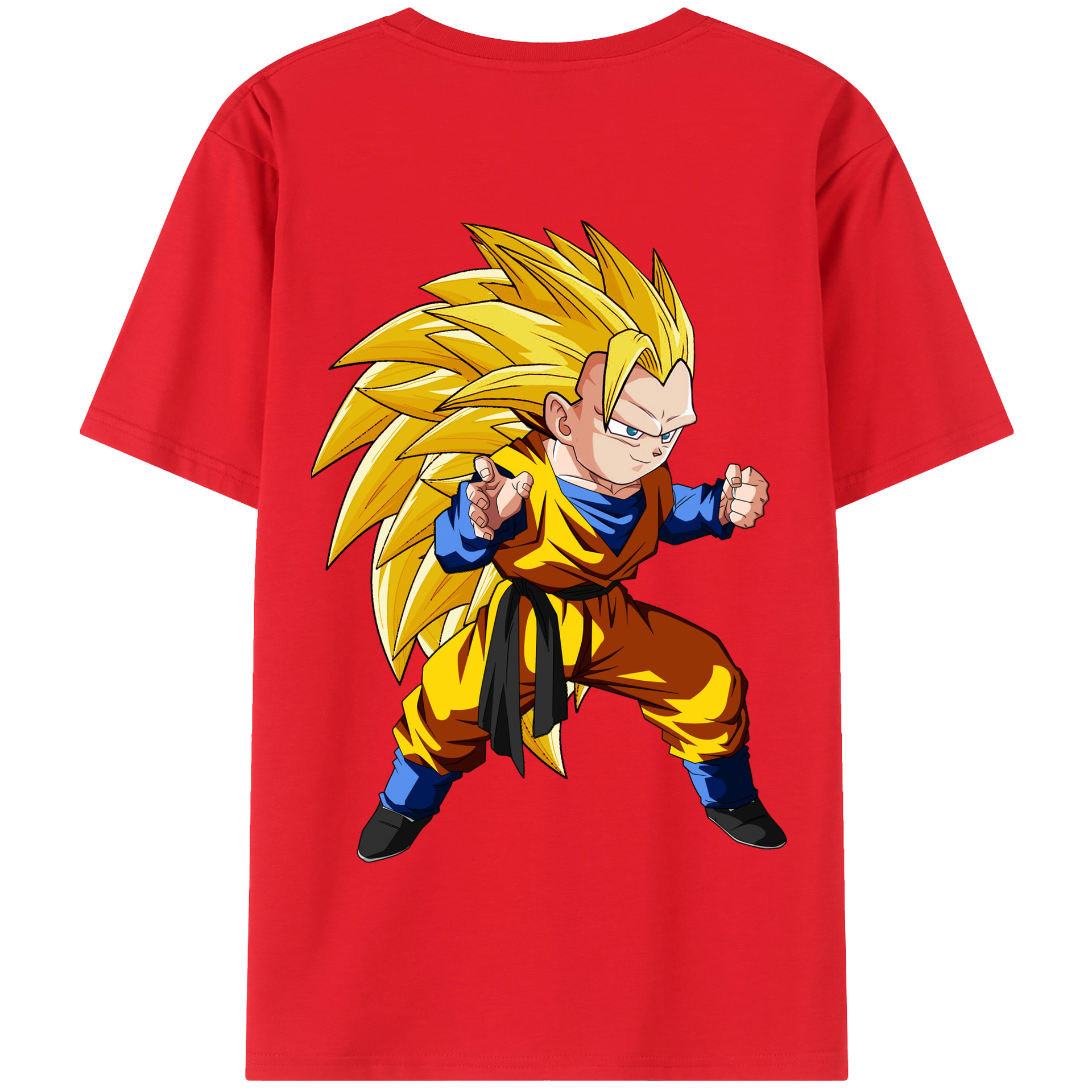 （画像用） ドラゴンボール ベジータ四世（Bejīta Yonsei）DRAGON BALL Vegeta IV 綿100％半袖Tシャツ（背面プリント）