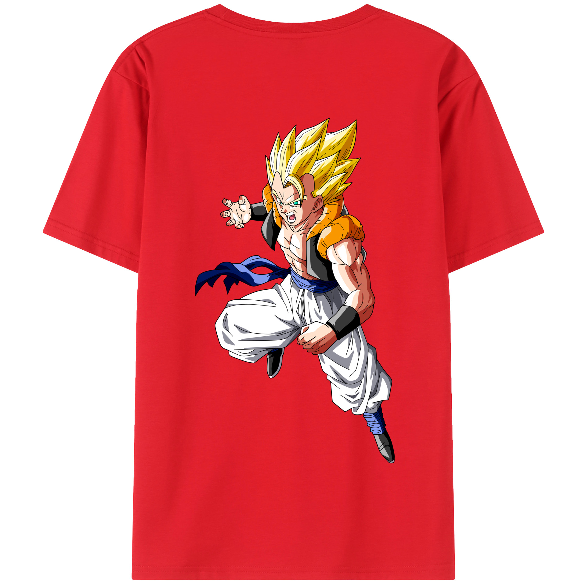（画像用） ドラゴンボール ベジータ四世（Bejīta Yonsei）DRAGON BALL Vegeta IV 綿100％半袖Tシャツ（背面プリント）