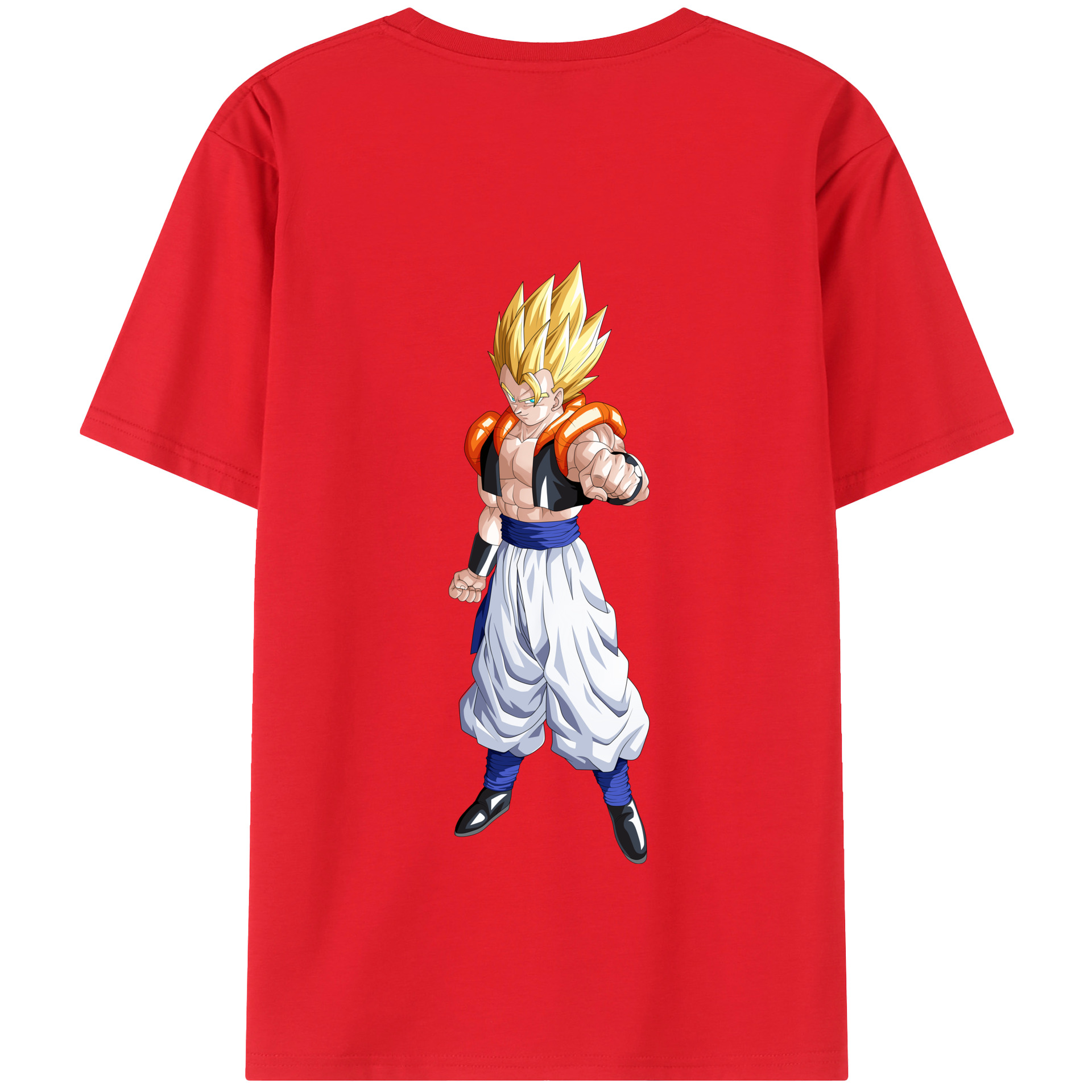 （画像用） ドラゴンボール ベジータ四世（Bejīta Yonsei）DRAGON BALL Vegeta IV 綿100％半袖Tシャツ（背面プリント）