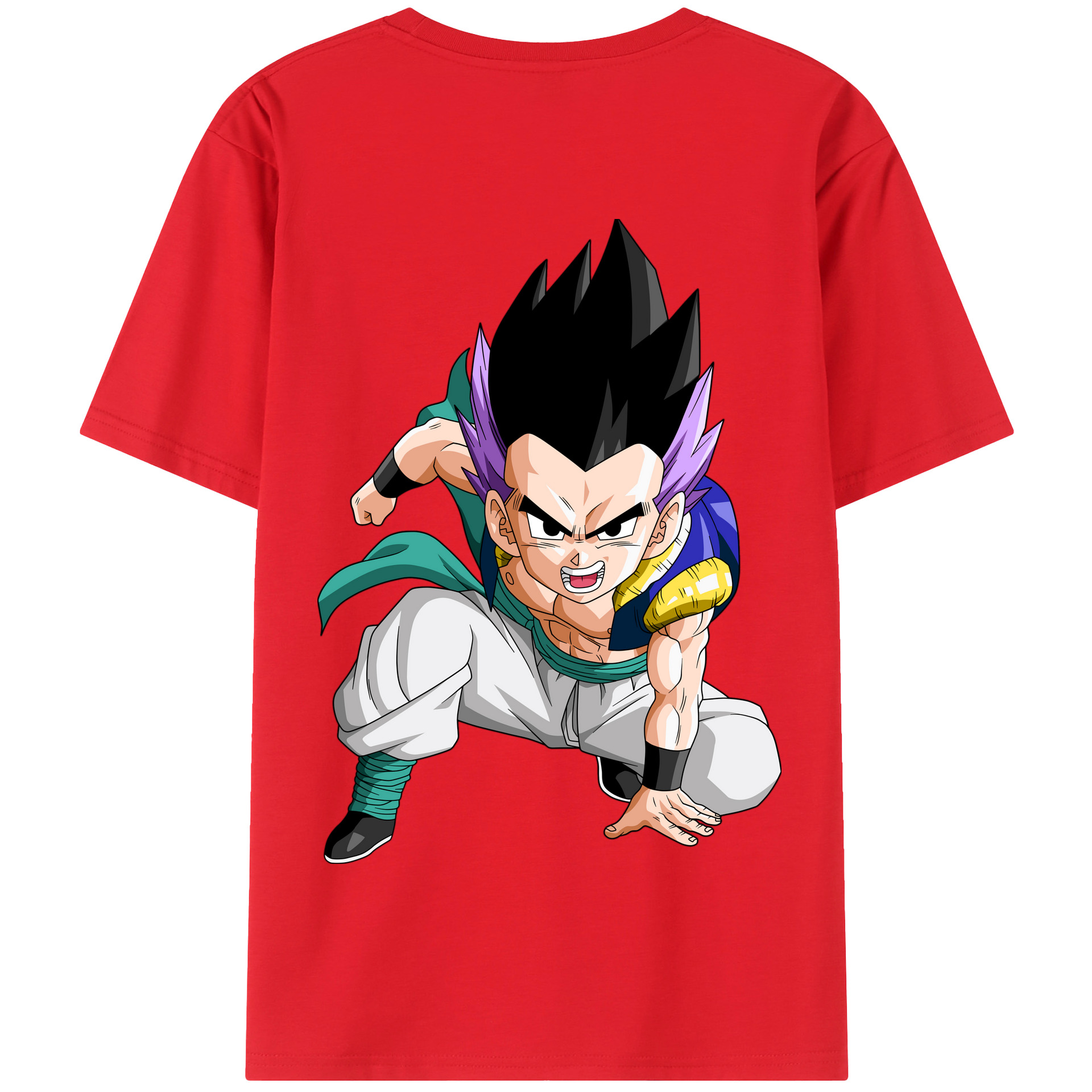 （画像用） ドラゴンボール 孫 悟飯（そんごはん）DRAGON BALL Son Gohan 綿100％半袖Tシャツ（背面プリント）