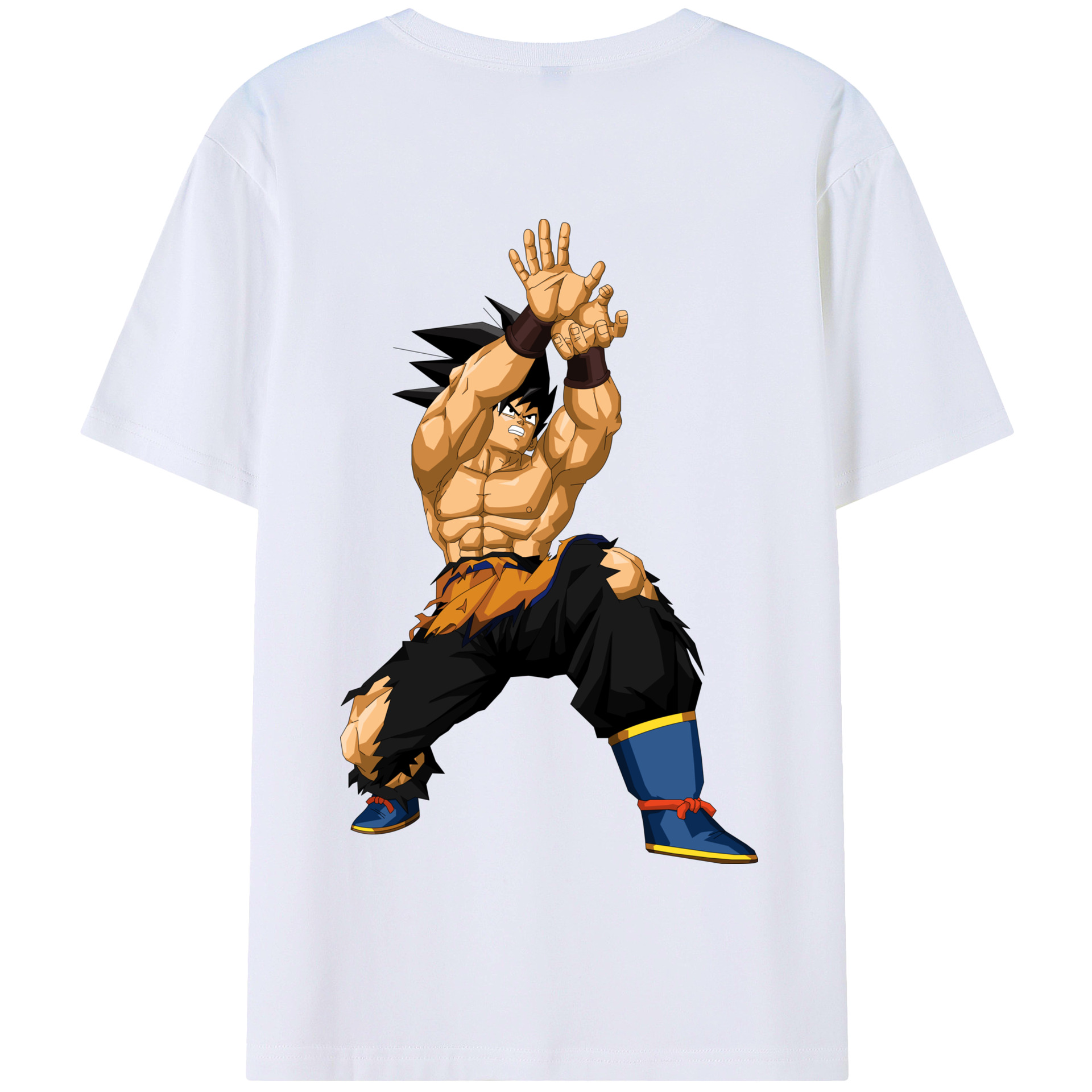 （画像用） ドラゴンボール 孫悟空（そん ごくう）Son Goku カカロット DRAGON BALL Kakarotto 綿100％半袖Tシャツ（背面プリント）