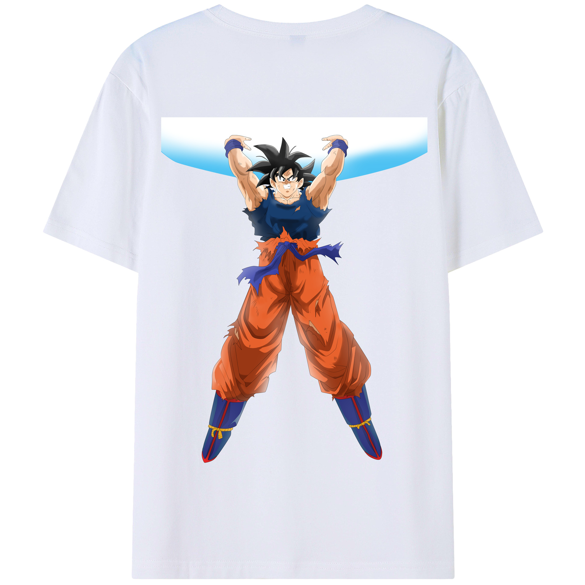（画像用） ドラゴンボール 孫悟空（そん ごくう）Son Goku カカロット DRAGON BALL Kakarotto 綿100％半袖Tシャツ（背面プリント）