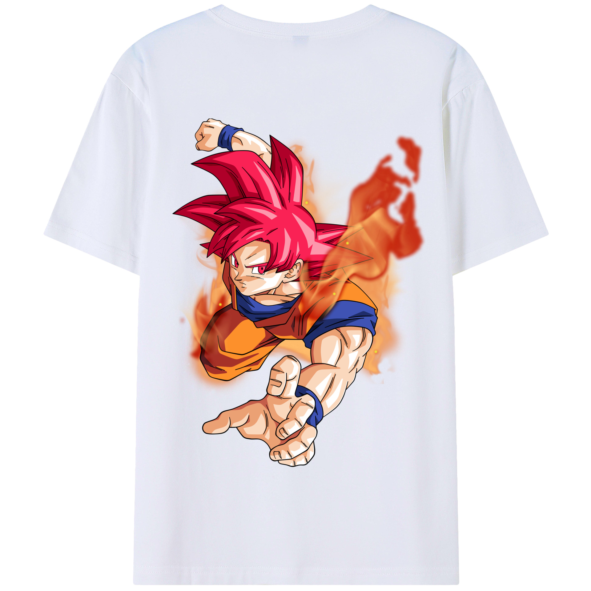 （画像用） ドラゴンボール 孫悟空（そん ごくう）Son Goku カカロット DRAGON BALL Kakarotto 綿100％半袖Tシャツ（背面プリント）