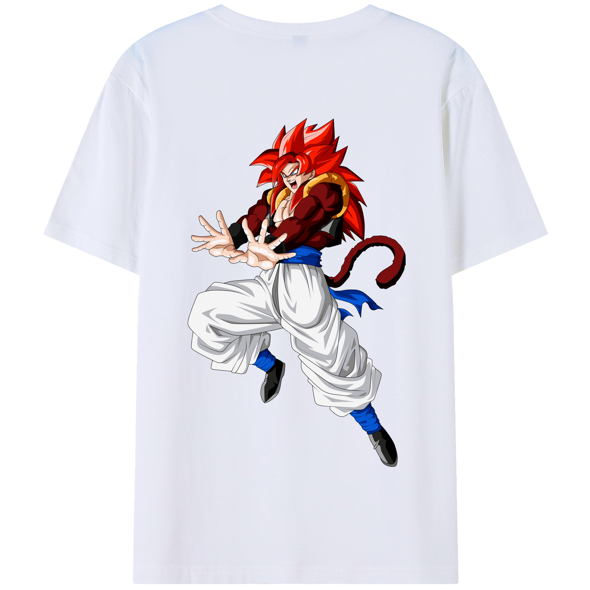 （画像用） ドラゴンボール 孫悟空（そん ごくう）Son Goku カカロット DRAGON BALL Kakarotto 綿100％半袖Tシャツ（背面プリント）
