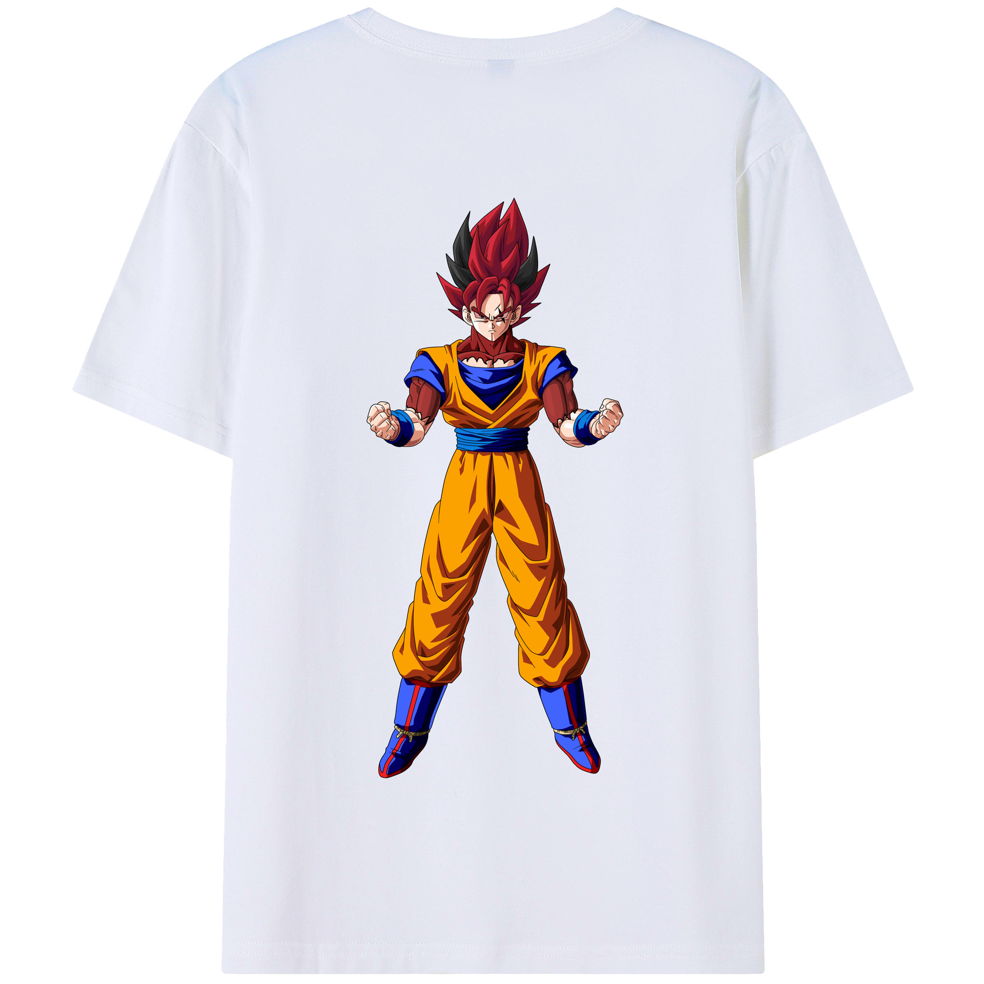 （画像用） ドラゴンボール 孫悟空（そん ごくう）Son Goku カカロット DRAGON BALL Kakarotto 綿100％半袖Tシャツ（背面プリント）