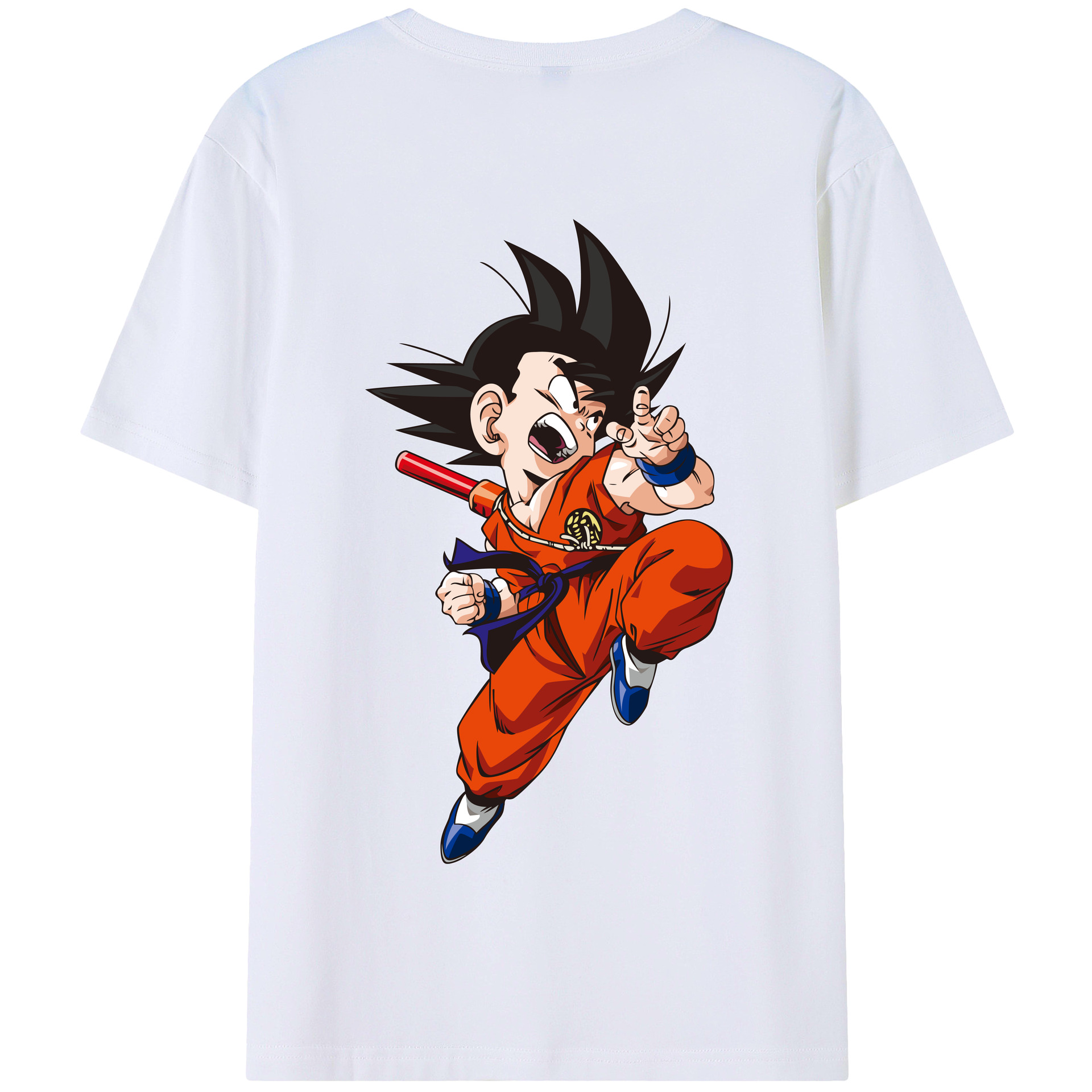 （画像用） ドラゴンボール 孫悟空（そん ごくう）Son Goku カカロット DRAGON BALL Kakarotto 綿100％半袖Tシャツ（背面プリント）