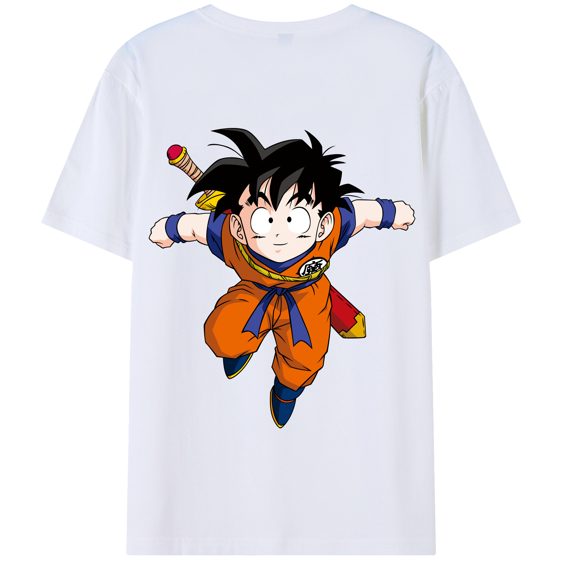 （画像用） ドラゴンボール 孫悟空（そん ごくう）Son Goku カカロット DRAGON BALL Kakarotto 綿100％半袖Tシャツ（背面プリント）