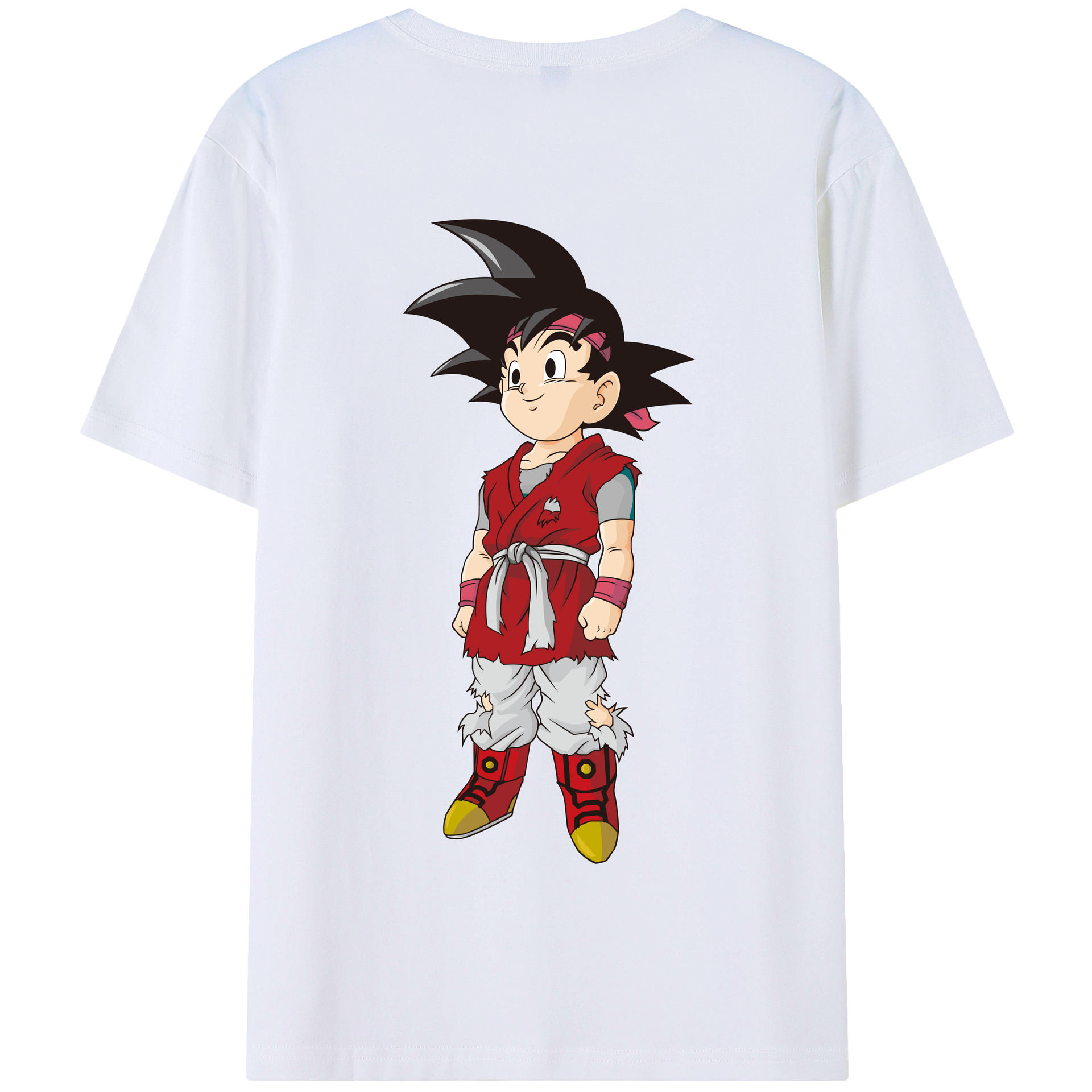 （画像用） ドラゴンボール 孫悟空（そん ごくう）Son Goku カカロット DRAGON BALL Kakarotto 綿100％半袖Tシャツ（背面プリント）