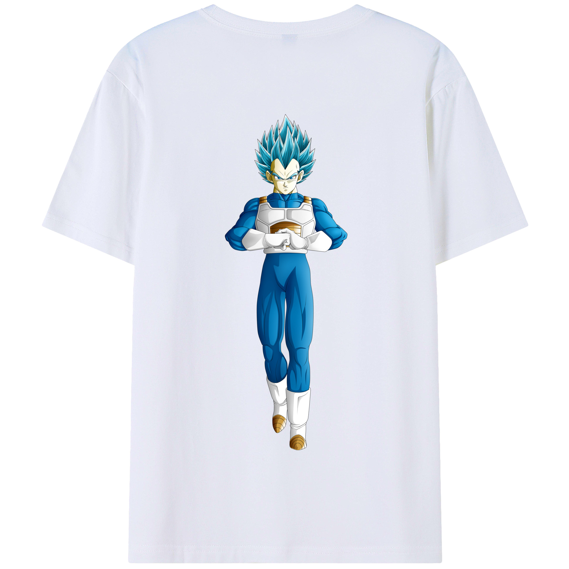 （画像用） ドラゴンボール ベジータ四世（Bejīta Yonsei）DRAGON BALL Vegeta IV 綿100％半袖Tシャツ（背面プリント）