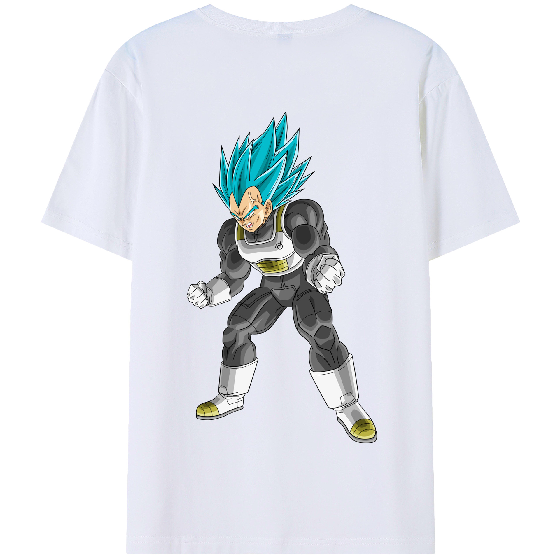 （画像用） ドラゴンボール ベジータ四世（Bejīta Yonsei）DRAGON BALL Vegeta IV 綿100％半袖Tシャツ（背面プリント）