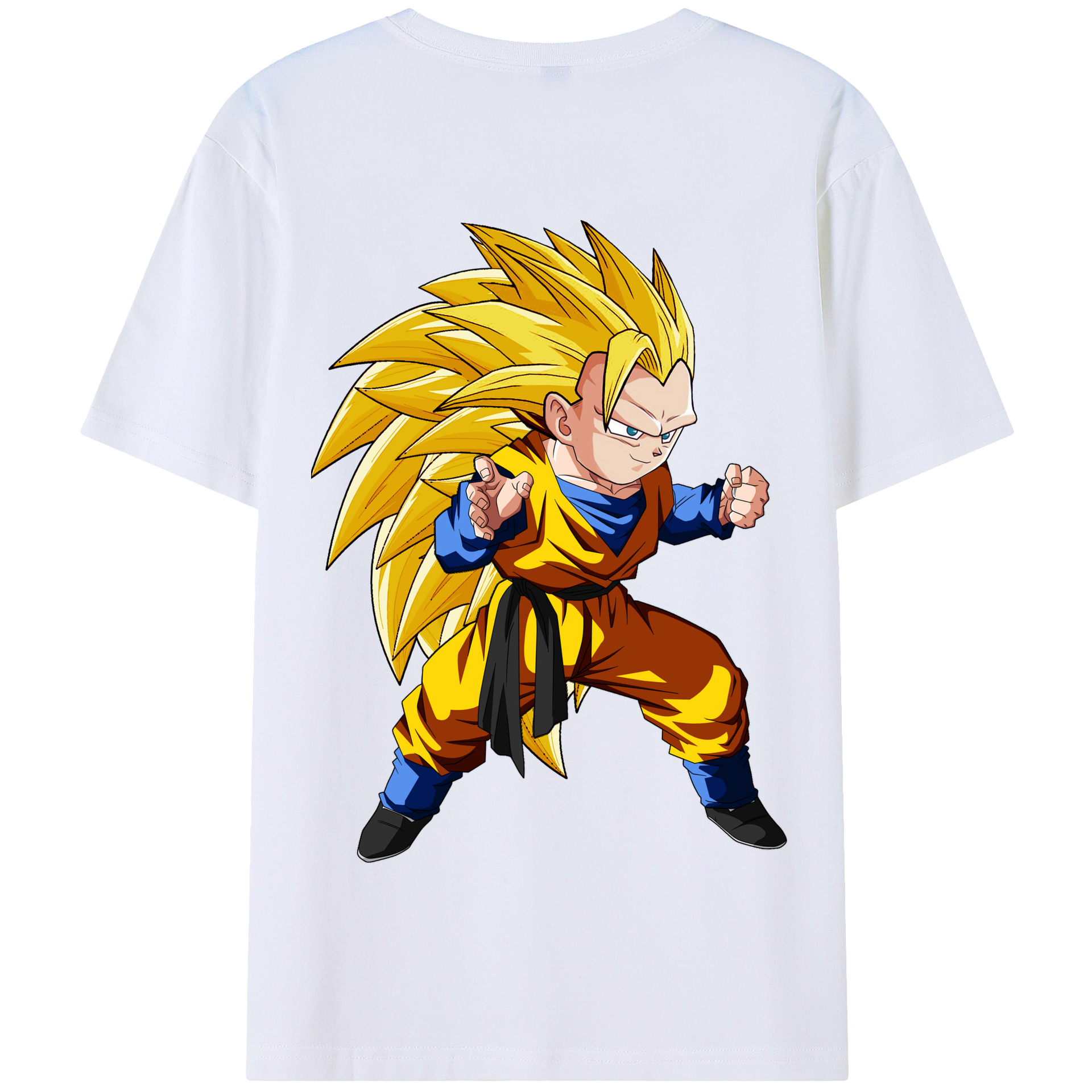 （画像用） ドラゴンボール ベジータ四世（Bejīta Yonsei）DRAGON BALL Vegeta IV 綿100％半袖Tシャツ（背面プリント）