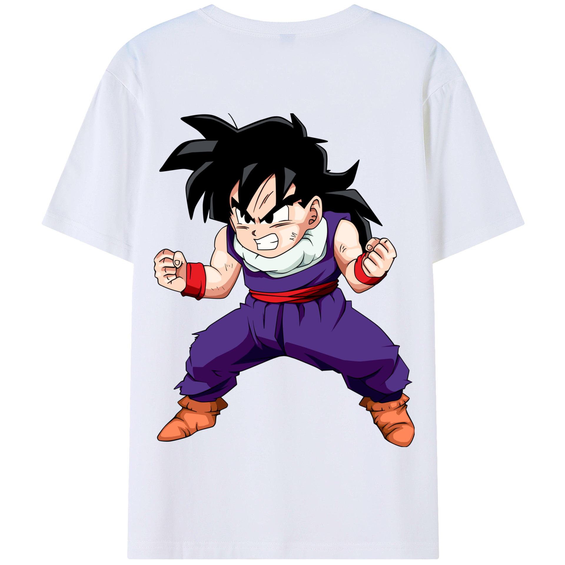 （画像用） ドラゴンボール 孫 悟飯（そんごはん）DRAGON BALL Son Gohan 綿100％半袖Tシャツ（背面プリント）
