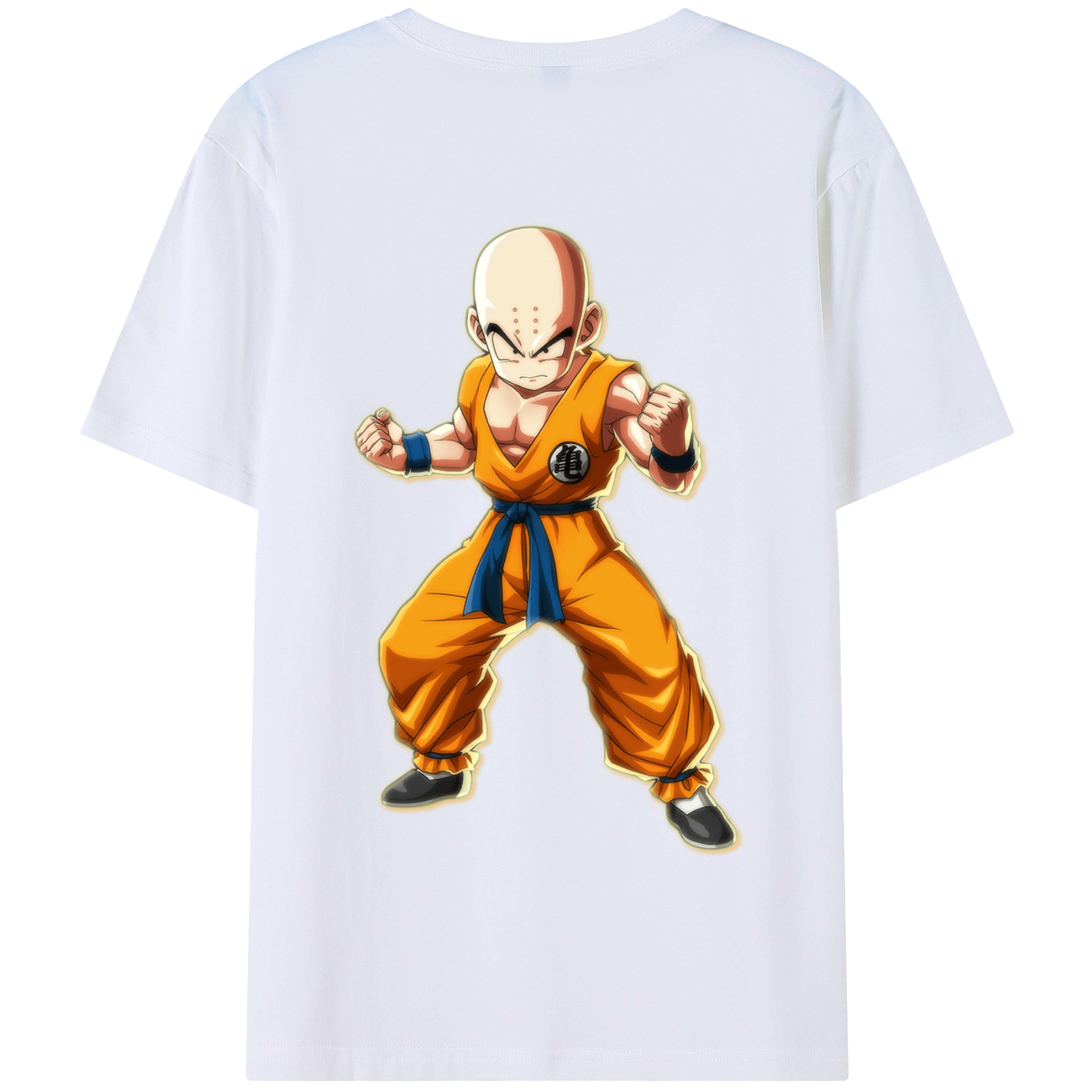 （画像用） ドラゴンボール クリリン DRAGON BALL krillin 綿100％半袖Tシャツ（背面プリント）