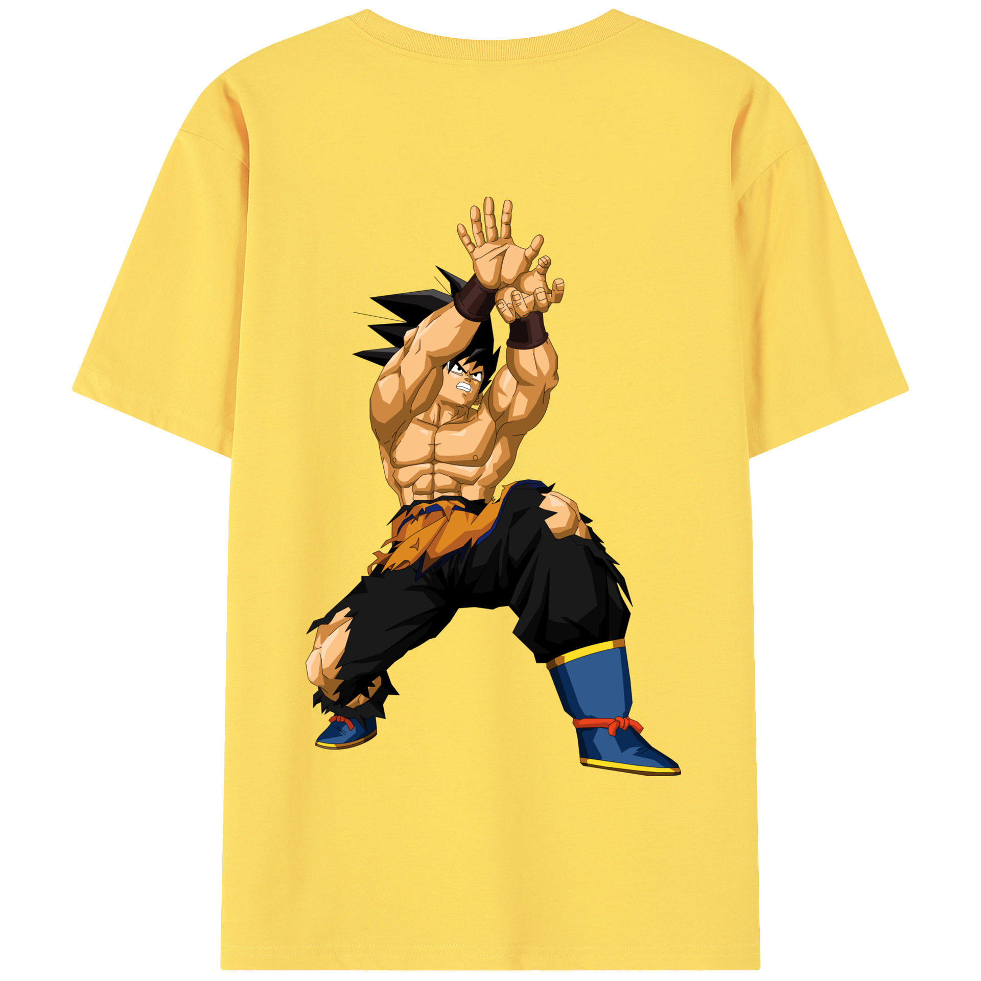 （画像用） ドラゴンボール 孫悟空（そん ごくう）Son Goku カカロット DRAGON BALL Kakarotto 綿100％半袖Tシャツ（背面プリント）