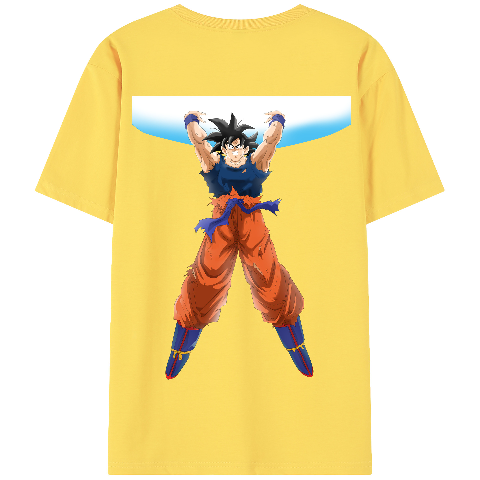 （画像用） ドラゴンボール 孫悟空（そん ごくう）Son Goku カカロット DRAGON BALL Kakarotto 綿100％半袖Tシャツ（背面プリント）