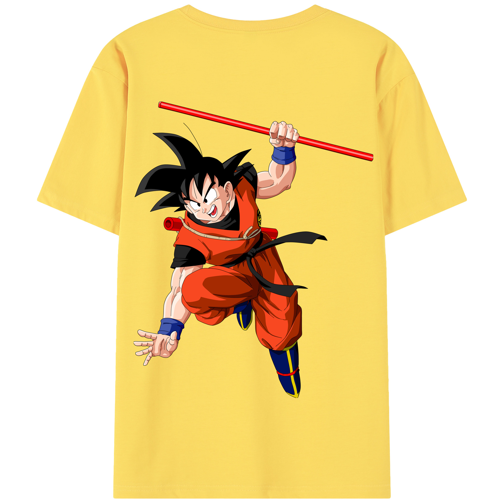 （画像用） ドラゴンボール 孫悟空（そん ごくう）Son Goku カカロット DRAGON BALL Kakarotto 綿100％半袖Tシャツ（背面プリント）