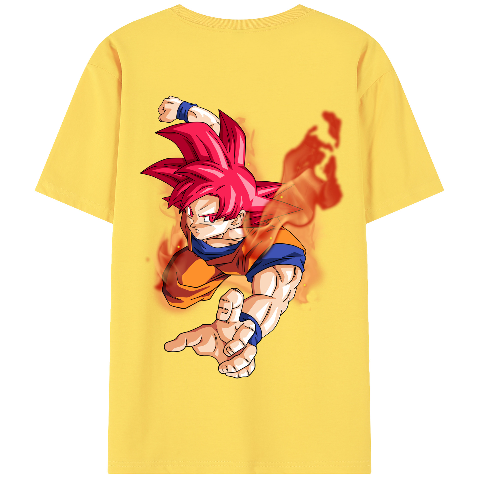 （画像用） ドラゴンボール 孫悟空（そん ごくう）Son Goku カカロット DRAGON BALL Kakarotto 綿100％半袖Tシャツ（背面プリント）