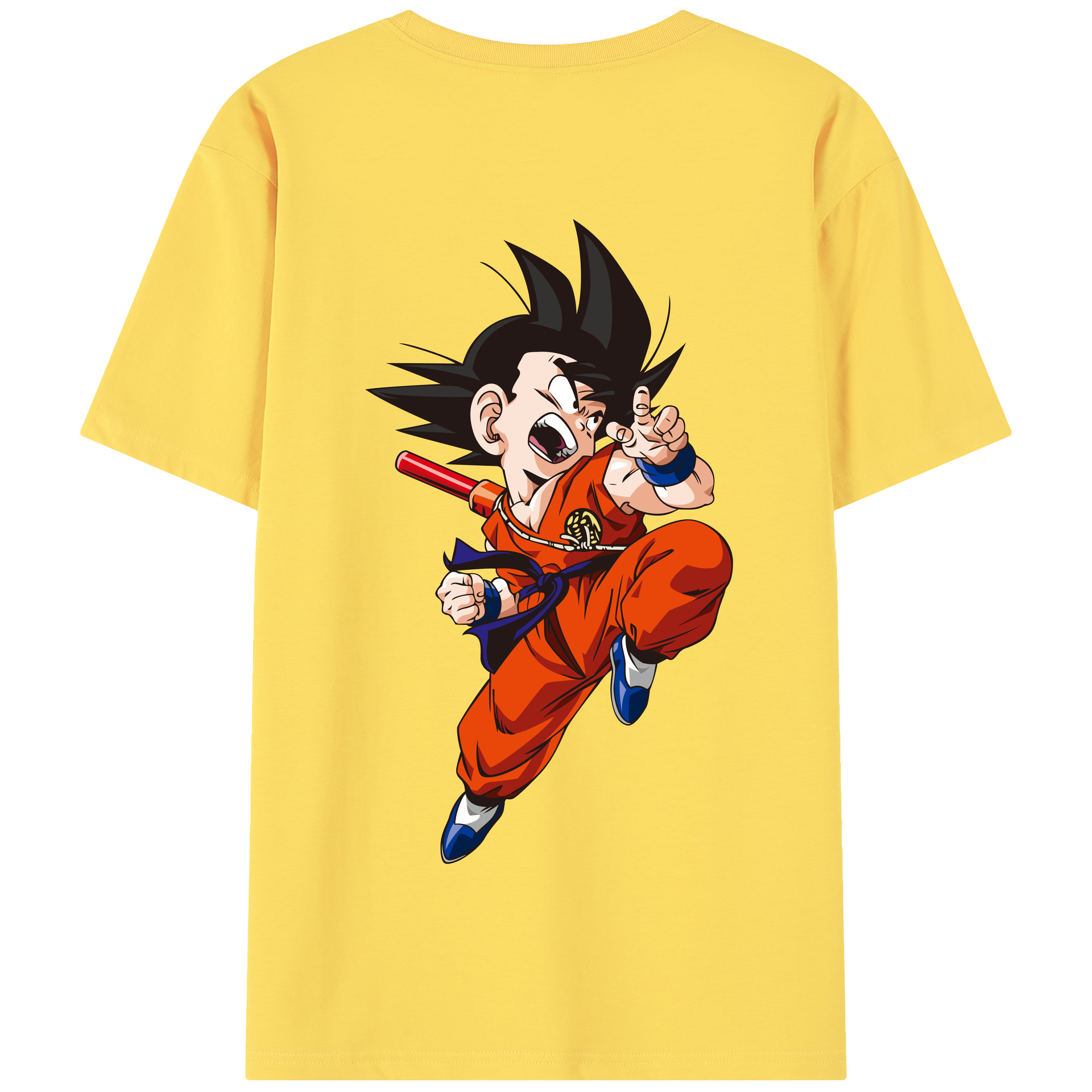 （画像用） ドラゴンボール 孫悟空（そん ごくう）Son Goku カカロット DRAGON BALL Kakarotto 綿100％半袖Tシャツ（背面プリント）
