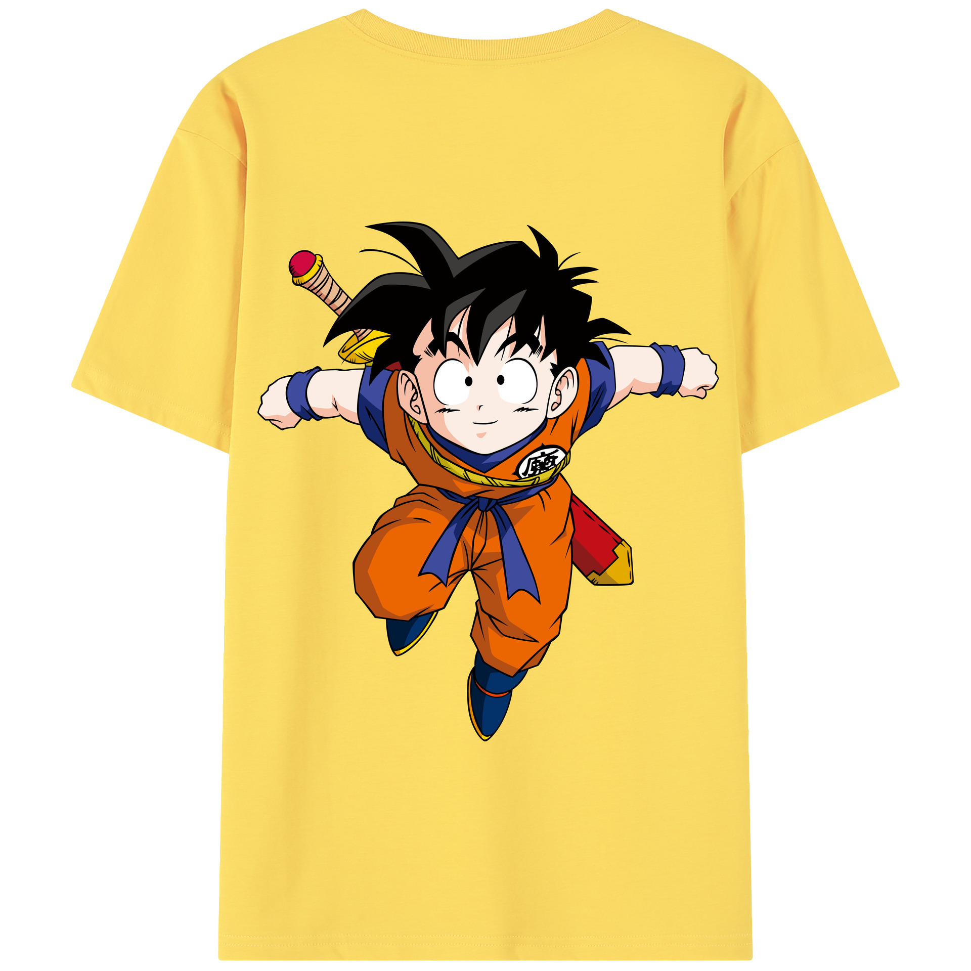 （画像用） ドラゴンボール 孫悟空（そん ごくう）Son Goku カカロット DRAGON BALL Kakarotto 綿100％半袖Tシャツ（背面プリント）