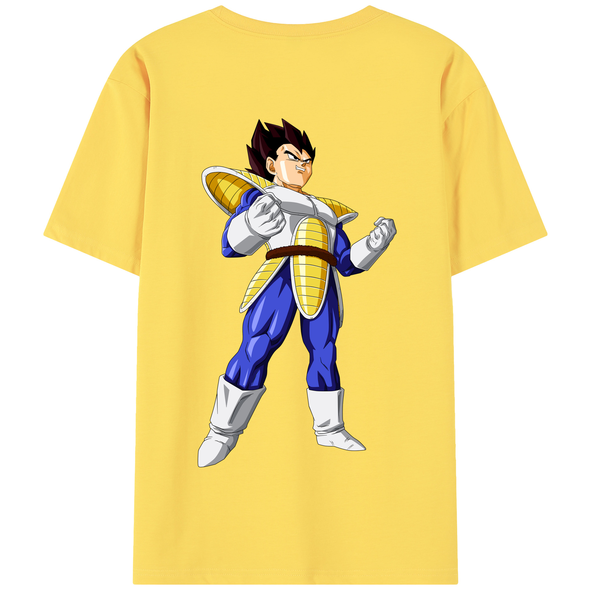 （画像用） ドラゴンボール ベジータ四世（Bejīta Yonsei）DRAGON BALL Vegeta IV 綿100％半袖Tシャツ（背面プリント）