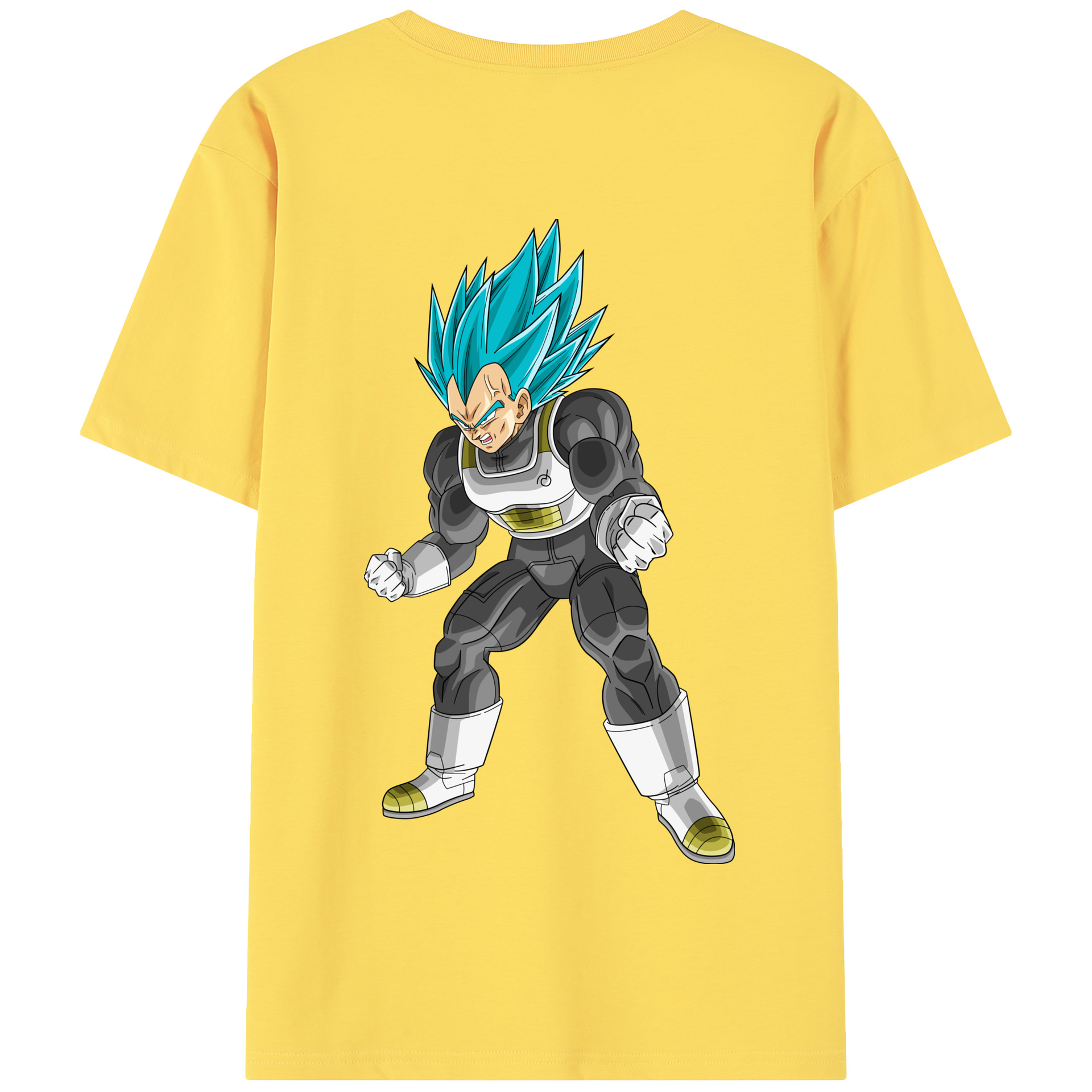 （画像用） ドラゴンボール ベジータ四世（Bejīta Yonsei）DRAGON BALL Vegeta IV 綿100％半袖Tシャツ（背面プリント）