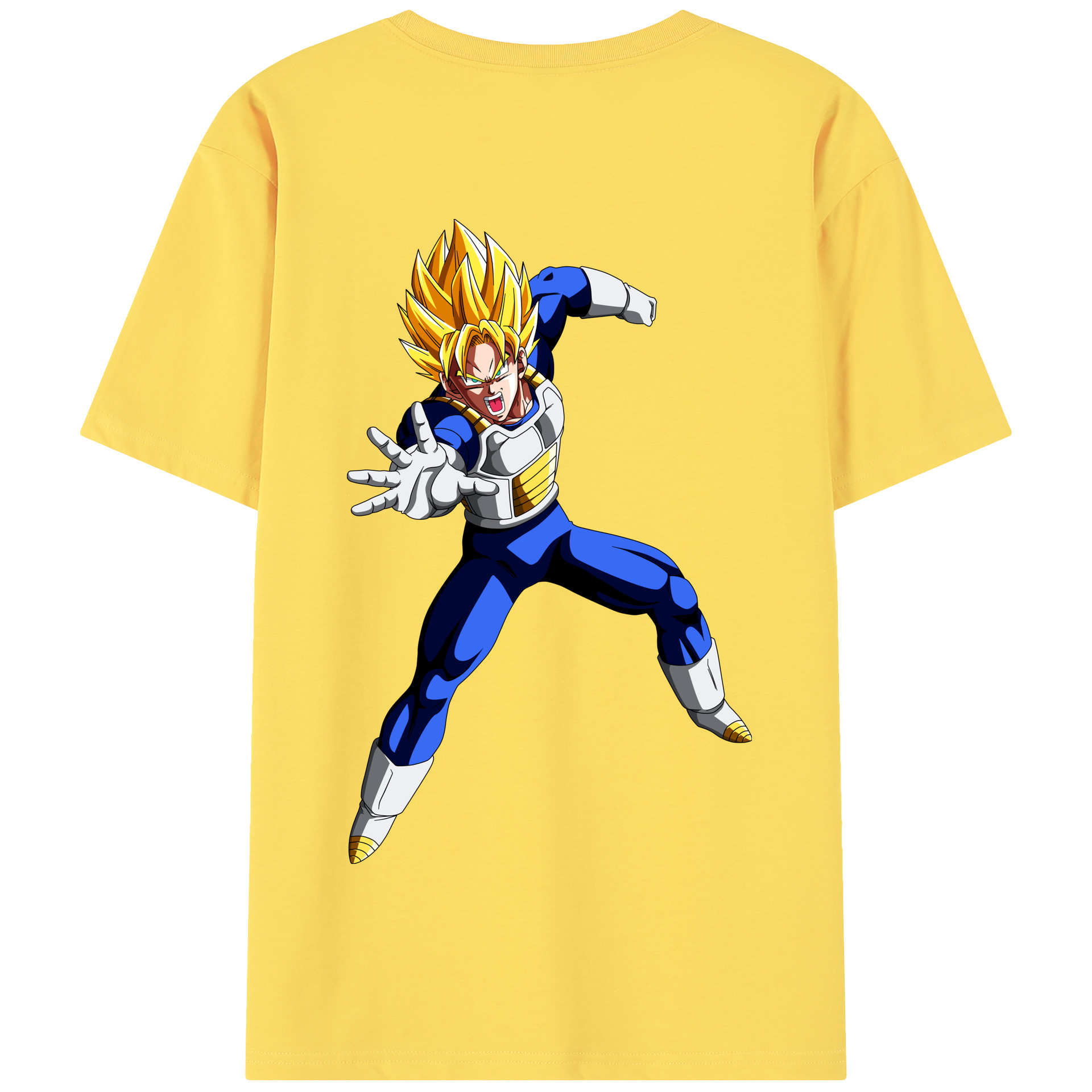 （画像用） ドラゴンボール ベジータ四世（Bejīta Yonsei）DRAGON BALL Vegeta IV 綿100％半袖Tシャツ（背面プリント）