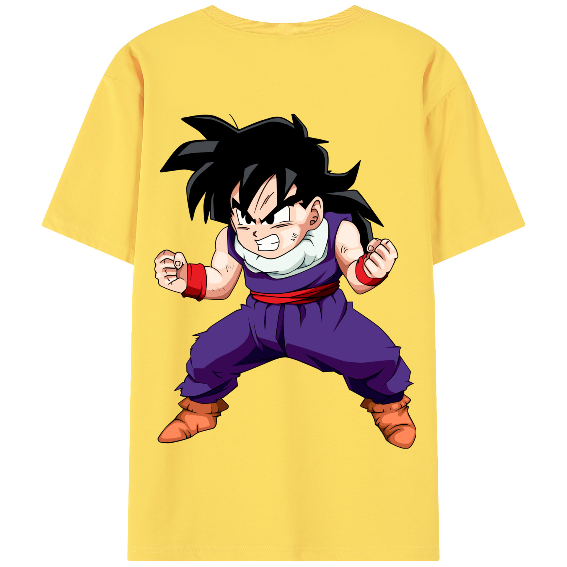 （画像用） ドラゴンボール 孫 悟飯（そんごはん）DRAGON BALL Son Gohan 綿100％半袖Tシャツ（背面プリント）