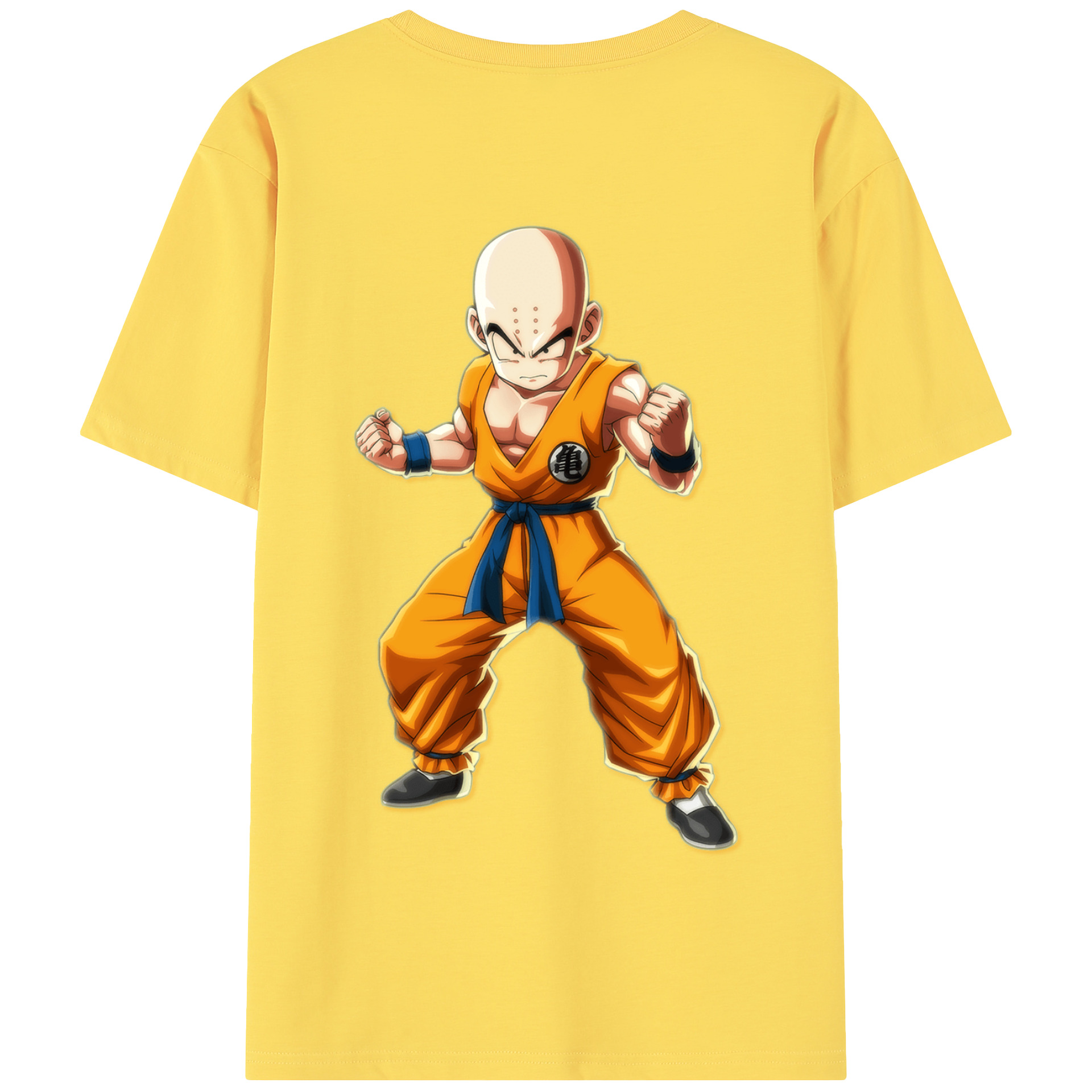 （画像用） ドラゴンボール クリリン DRAGON BALL krillin 綿100％半袖Tシャツ（背面プリント）