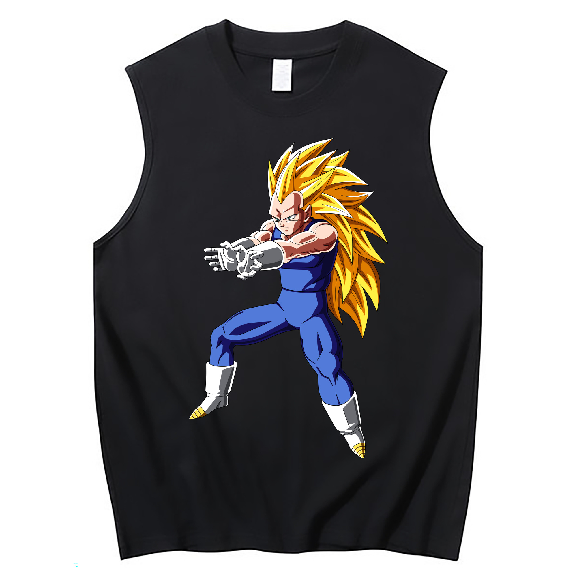 （画像用） ドラゴンボール ベジータ四世（Bejīta Yonsei）DRAGON BALL Vegeta IV コットン100％タンクトップ（フロントプリント）