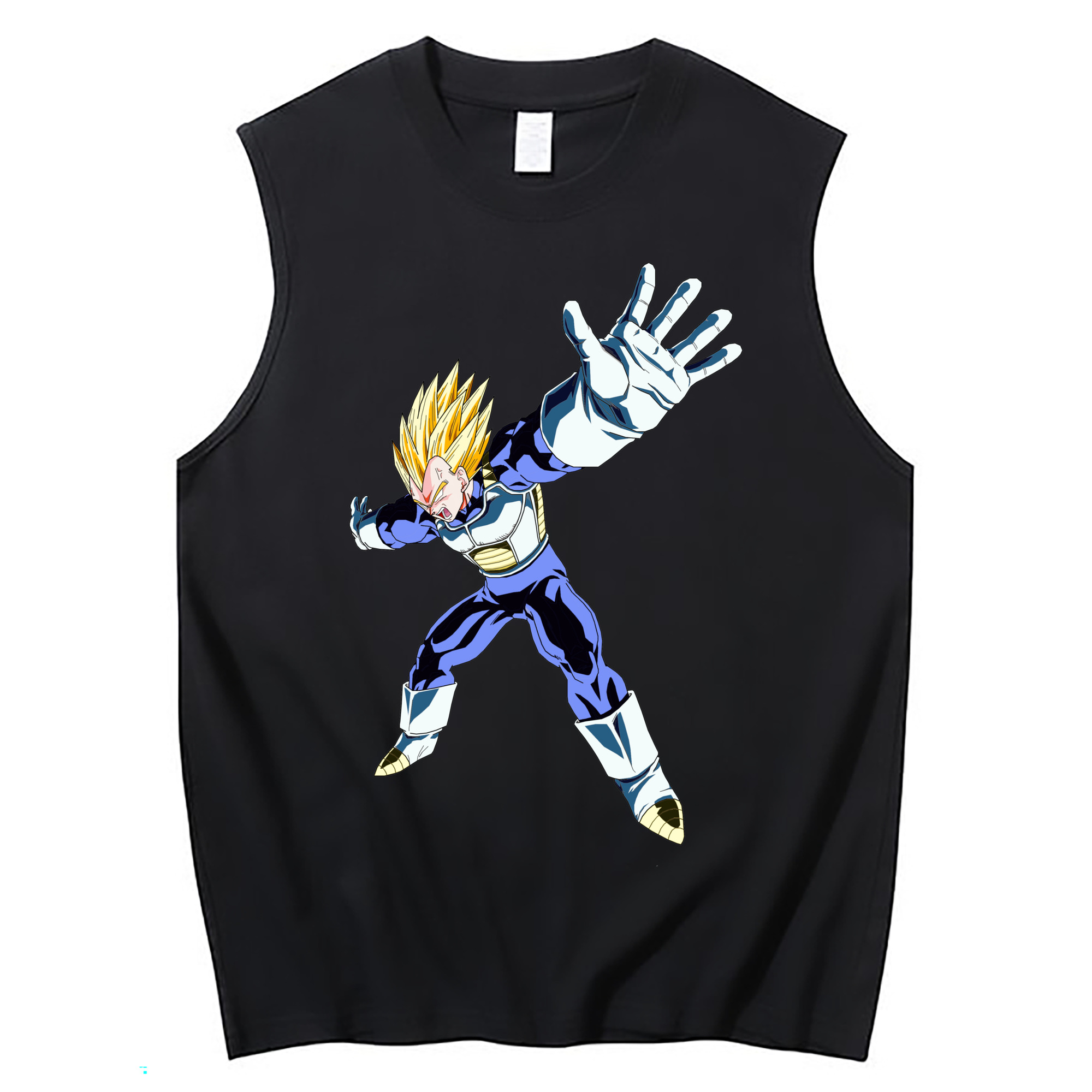 （画像用） ドラゴンボール ベジータ四世（Bejīta Yonsei）DRAGON BALL Vegeta IV コットン100％タンクトップ（フロントプリント）