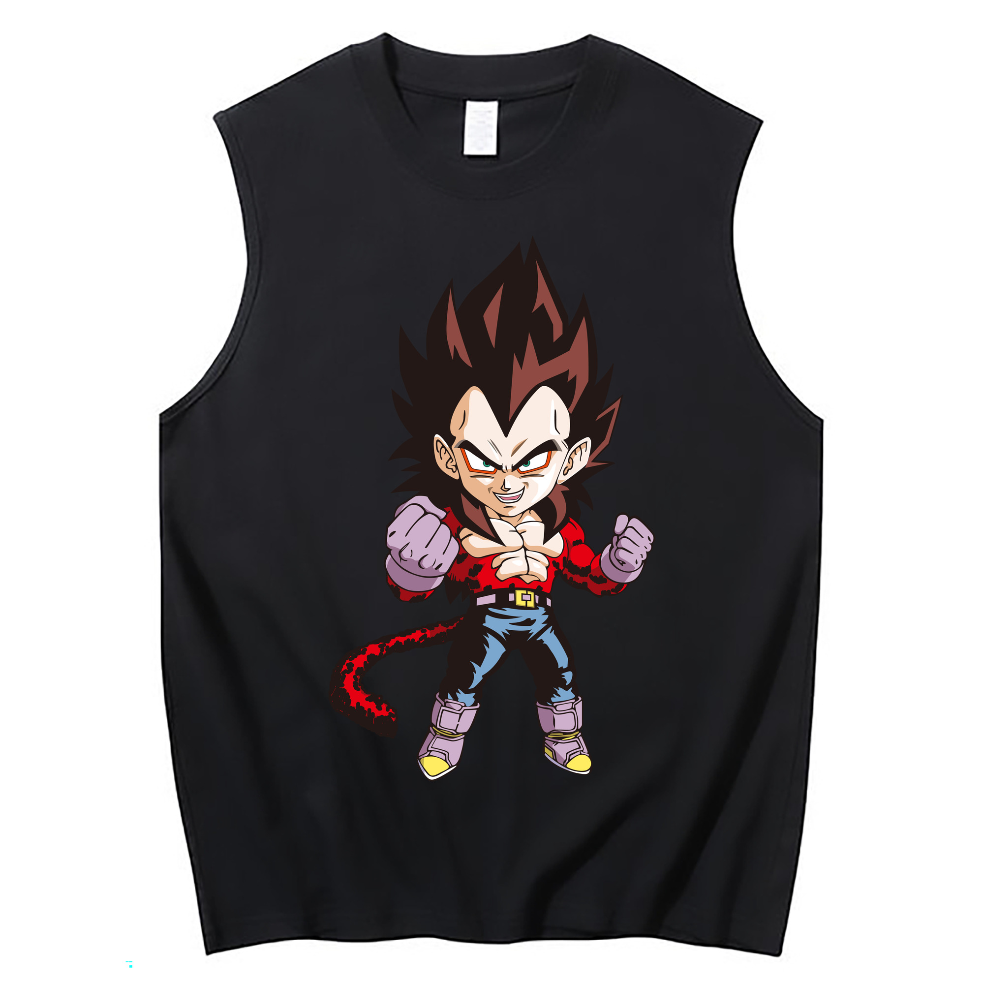 （画像用） ドラゴンボール ベジータ四世（Bejīta Yonsei）DRAGON BALL Vegeta IV コットン100％タンクトップ（フロントプリント）