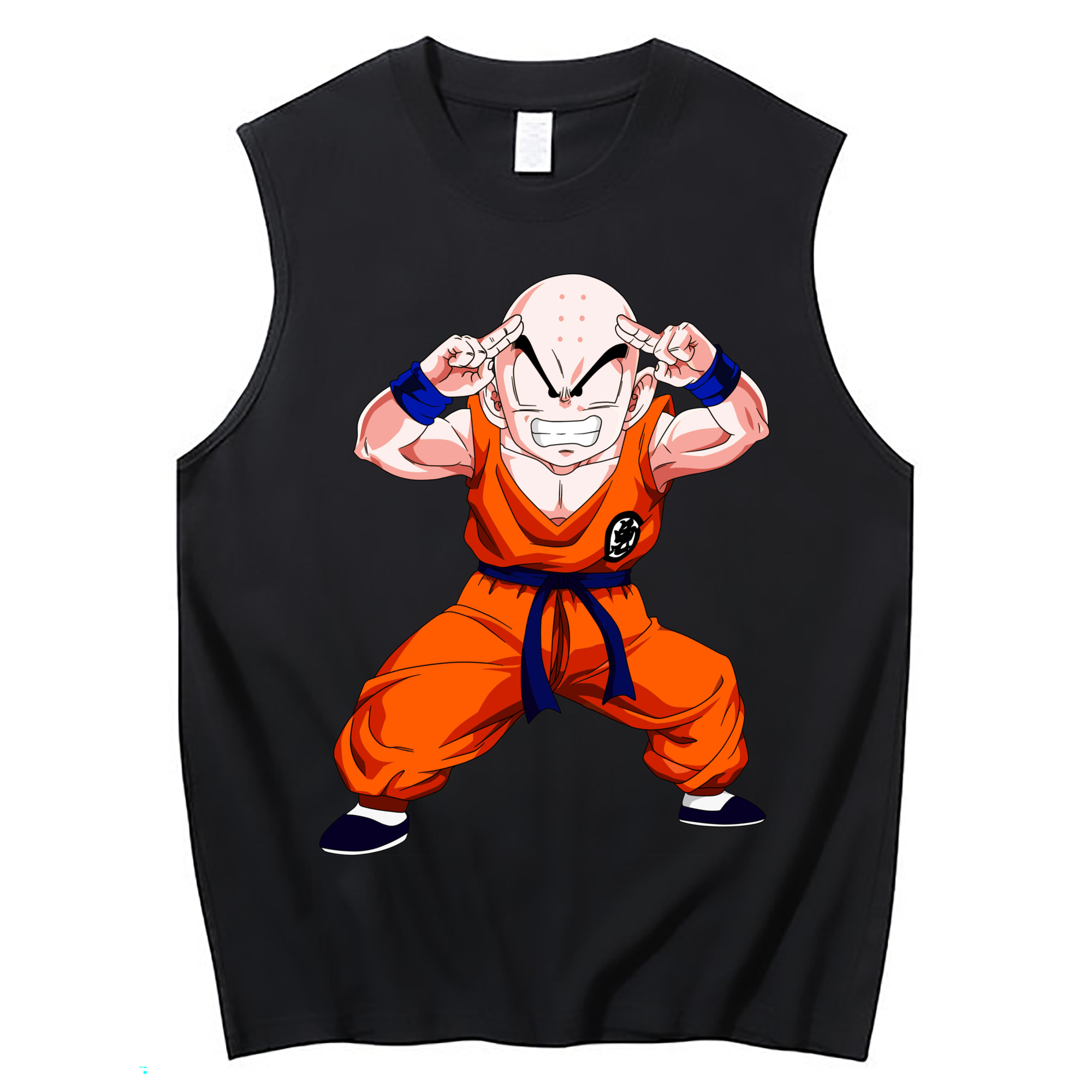 （画像用） ドラゴンボール クリリン DRAGON BALL krillin コットン100％タンクトップ（フロントプリント）