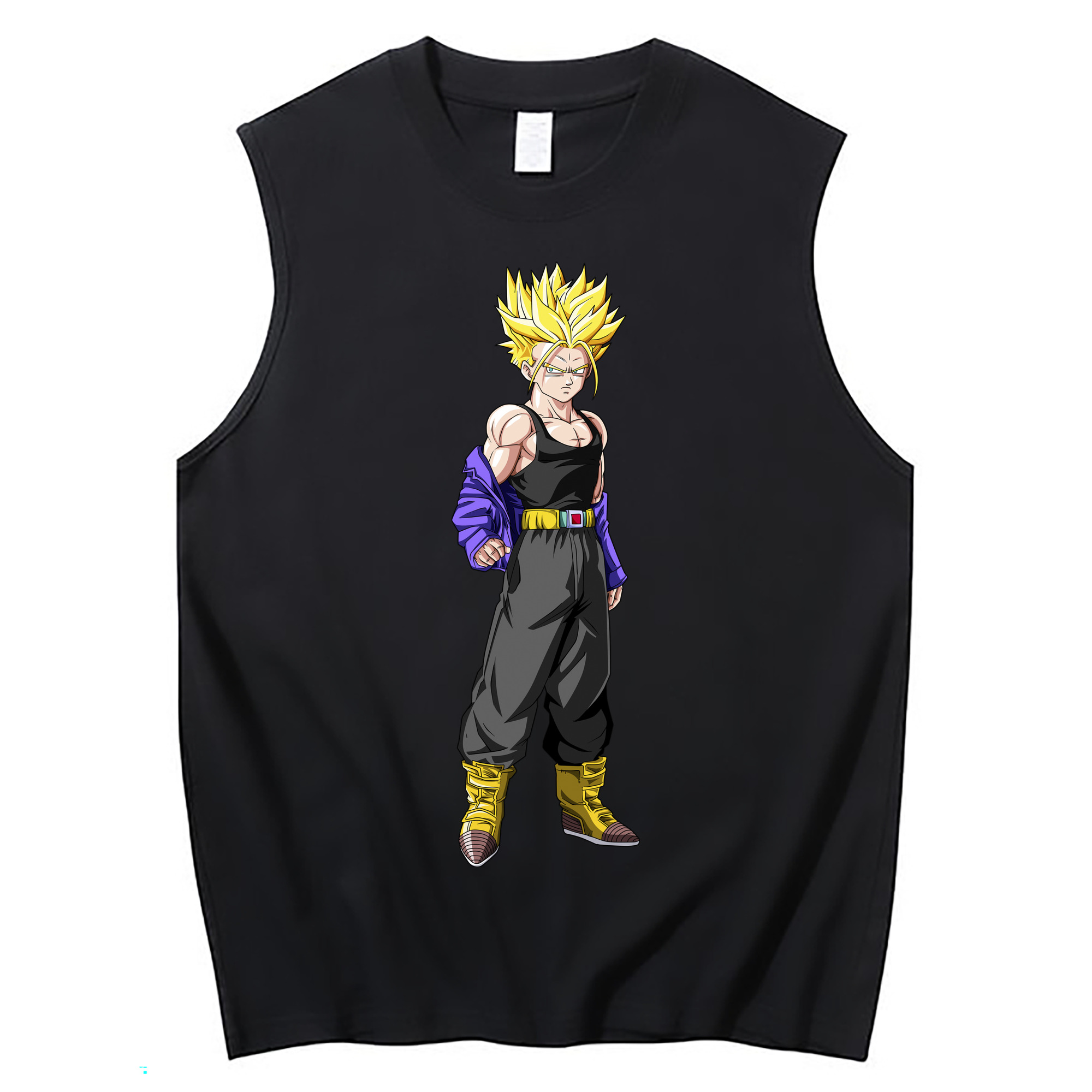 （画像用） ドラゴンボール トランクス（Torankusu）DRAGON BALL Trunks コットン100％タンクトップ（フロントプリント）