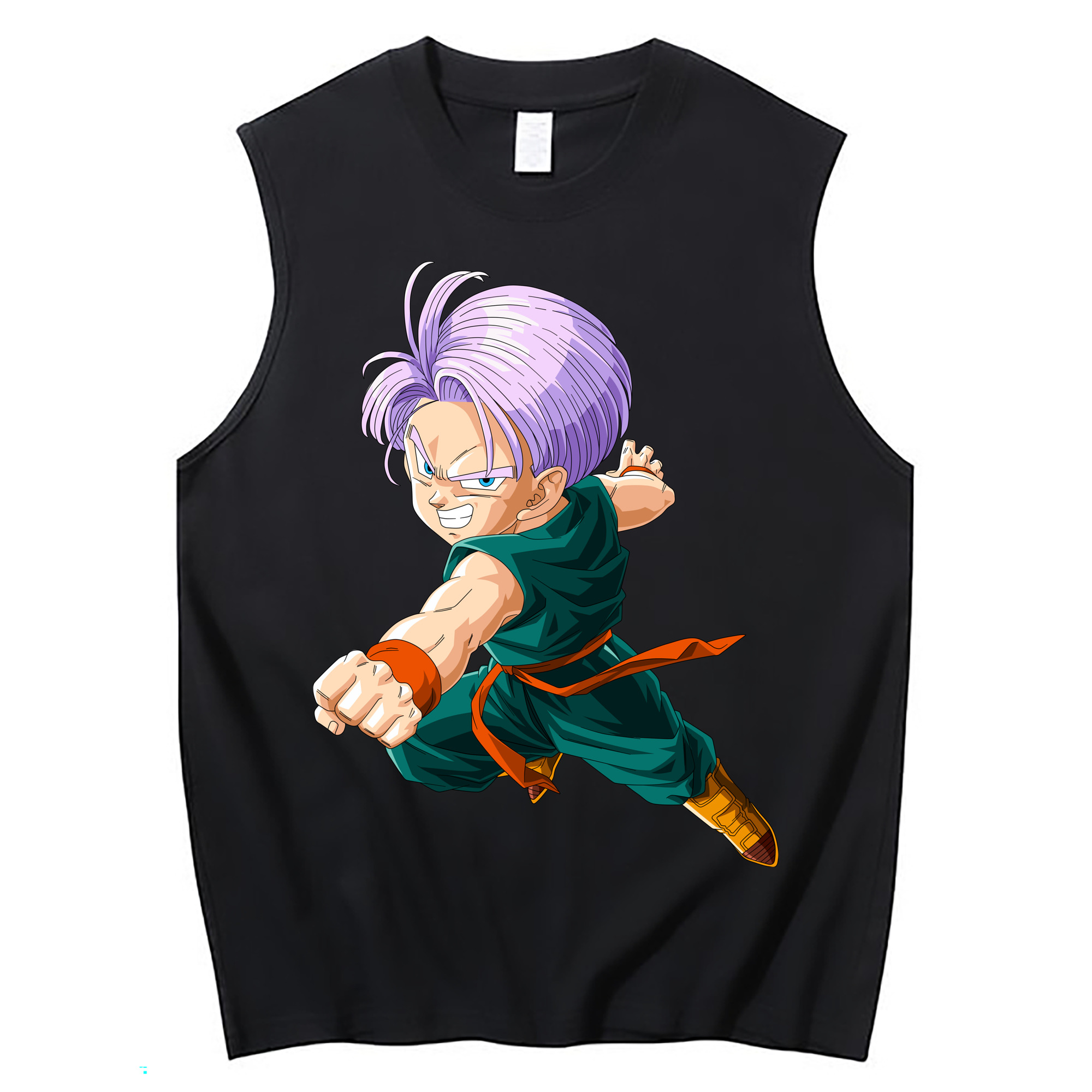（画像用） ドラゴンボール トランクス（Torankusu）DRAGON BALL Trunks コットン100％タンクトップ（フロントプリント）